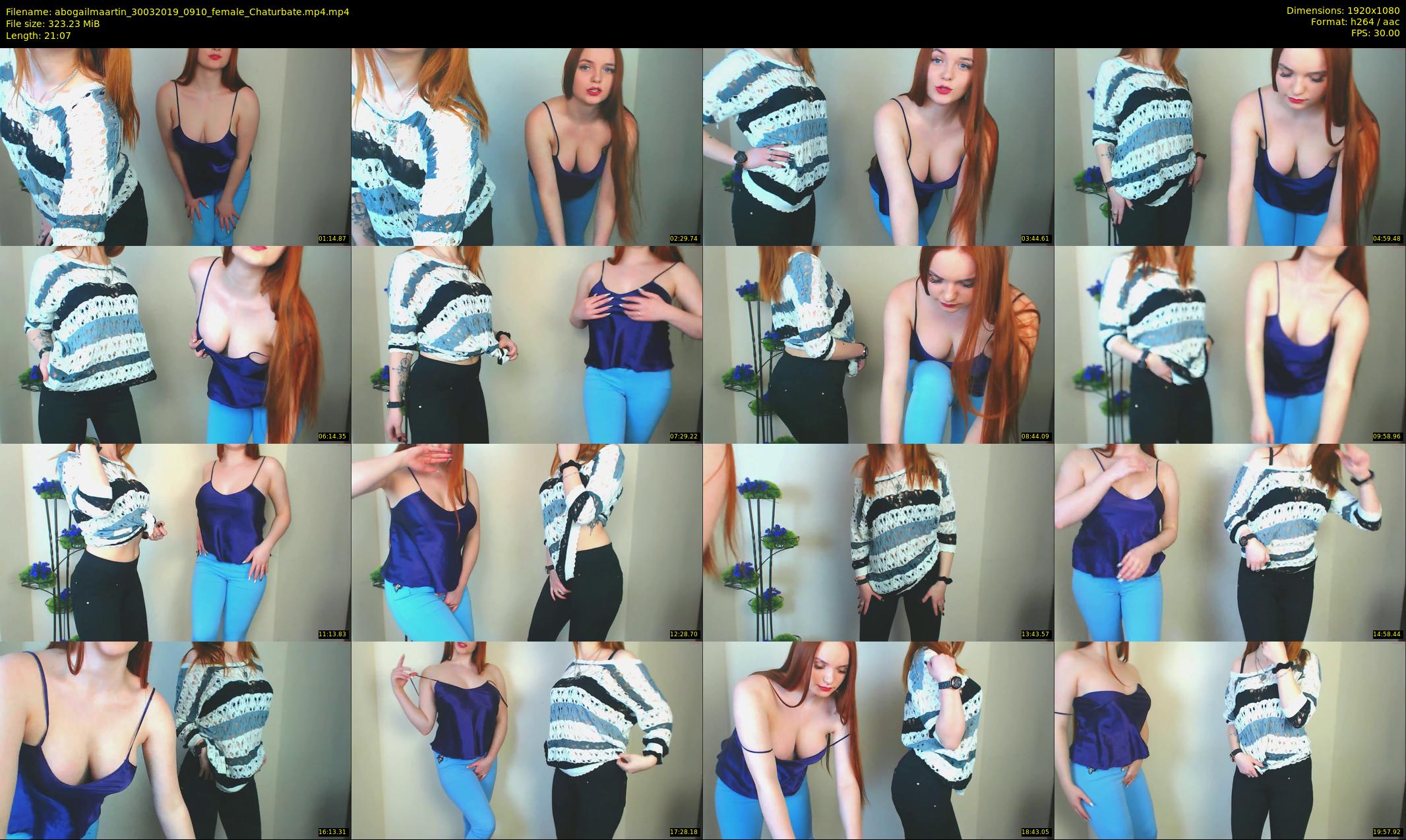 abogailmaartin — 22 minute Chaturbate female cam show recording, 1080p, Mar 30, 2019