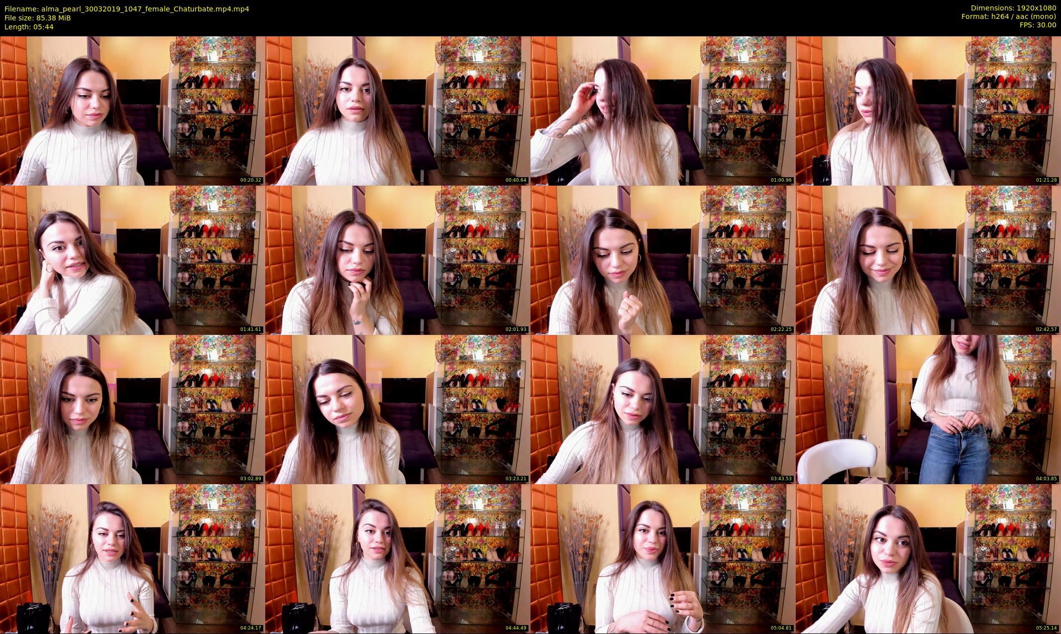 alma_pearl — 6 minute Chaturbate female cam show recording, 1080p, Mar 30, 2019