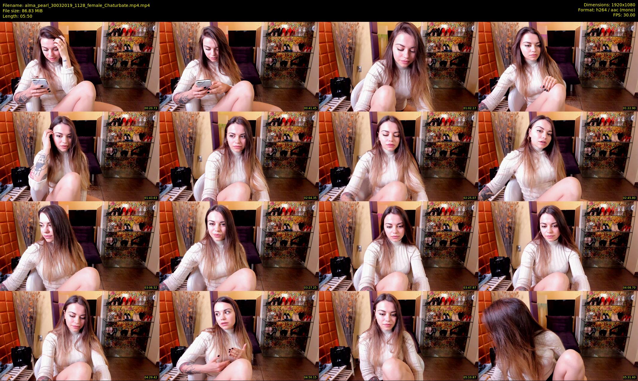 alma_pearl — 6 minute Chaturbate female cam show recording, 1080p, Mar 30, 2019