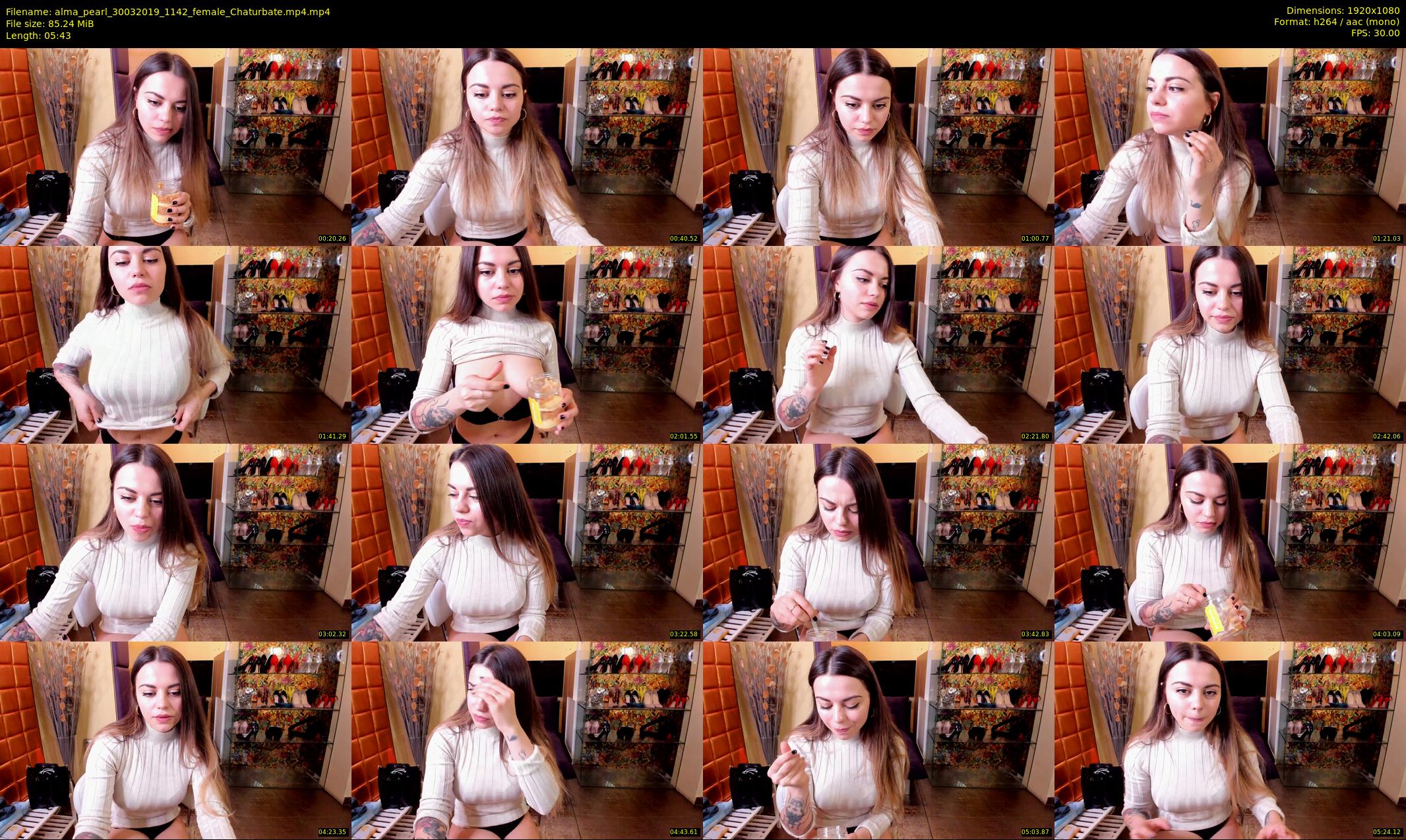 alma_pearl — 6 minute Chaturbate female cam show recording, 1080p, Mar 30, 2019