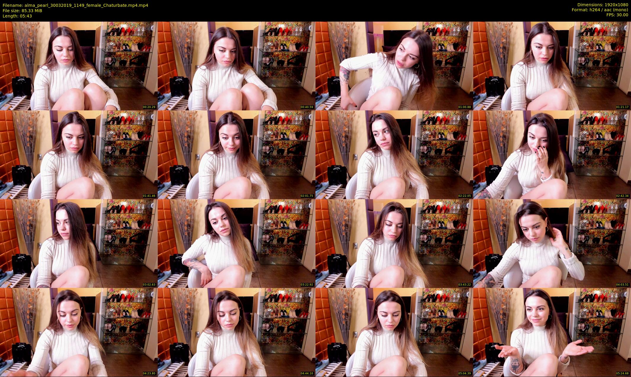 alma_pearl — 6 minute Chaturbate female cam show recording, 1080p, Mar 30, 2019