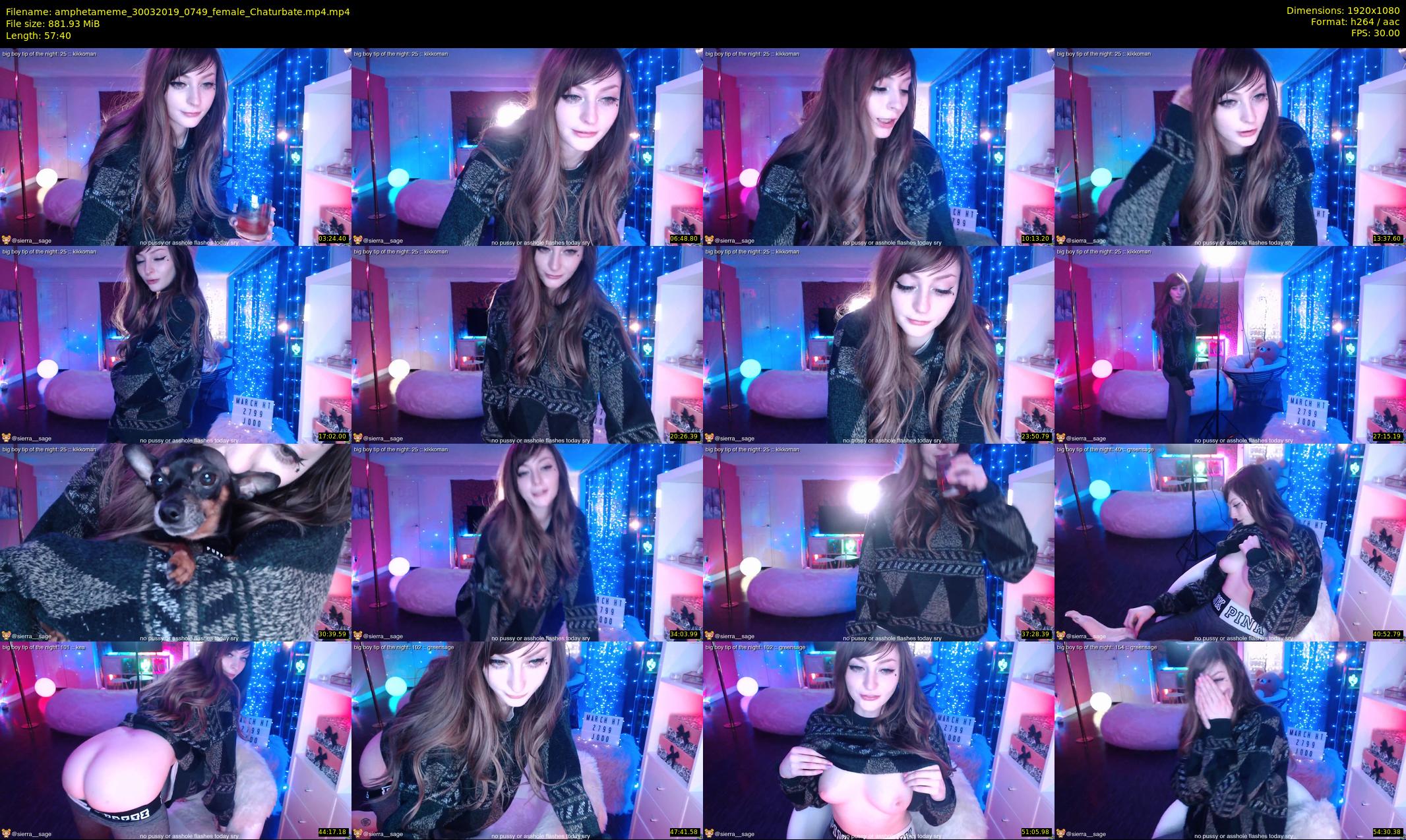 amphetameme — 58 minute Chaturbate female cam show recording, 1080p, Mar 30, 2019