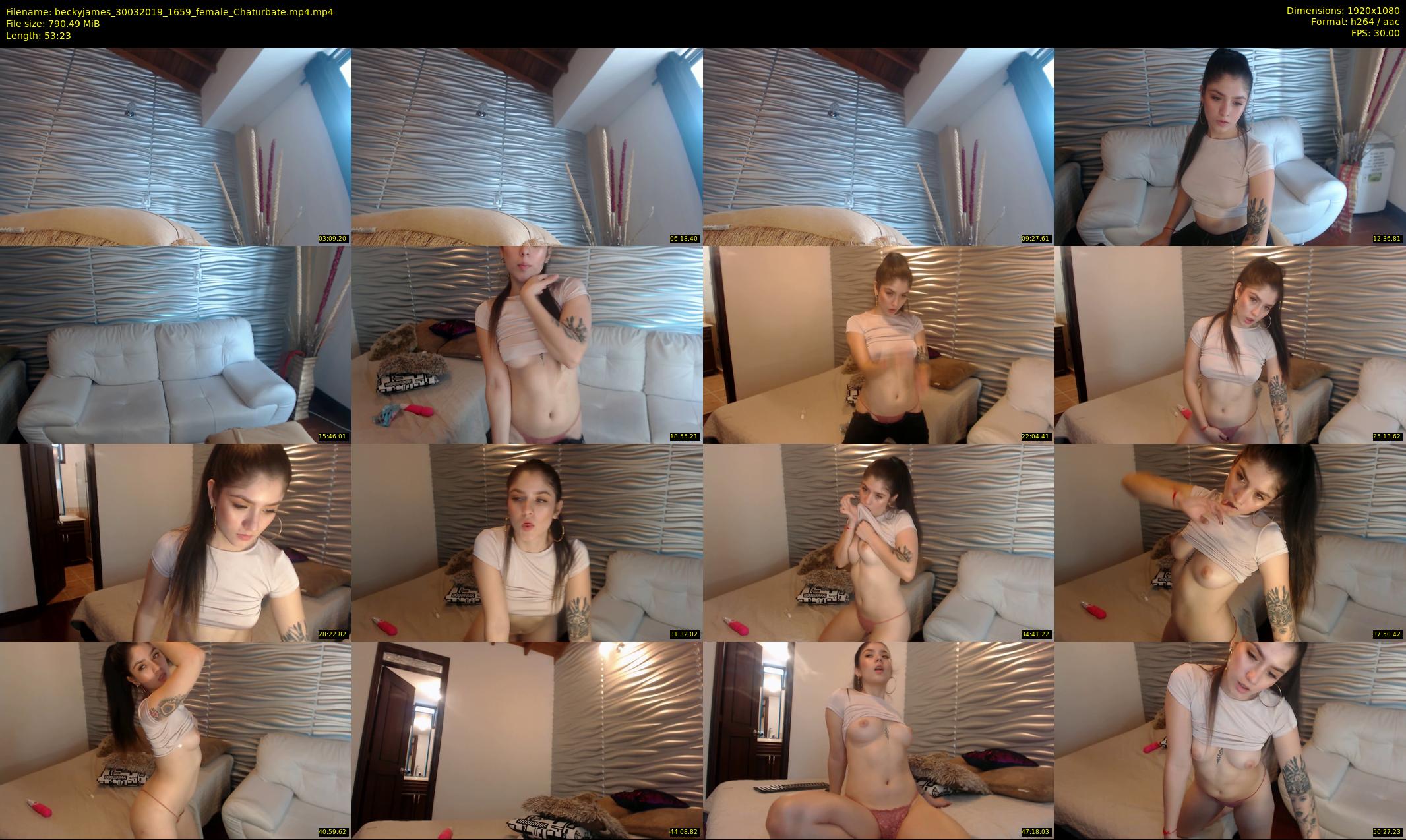 beckyjames — 54 minute Chaturbate female cam show recording, 1080p, Mar 30, 2019