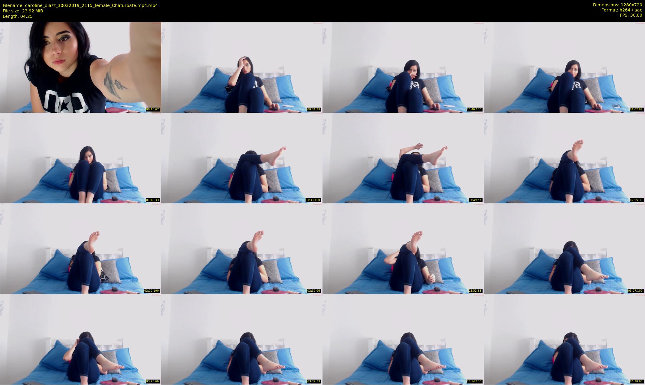 caroline_diazz — 5 minute Chaturbate female cam show recording, 720p, Mar 30, 2019