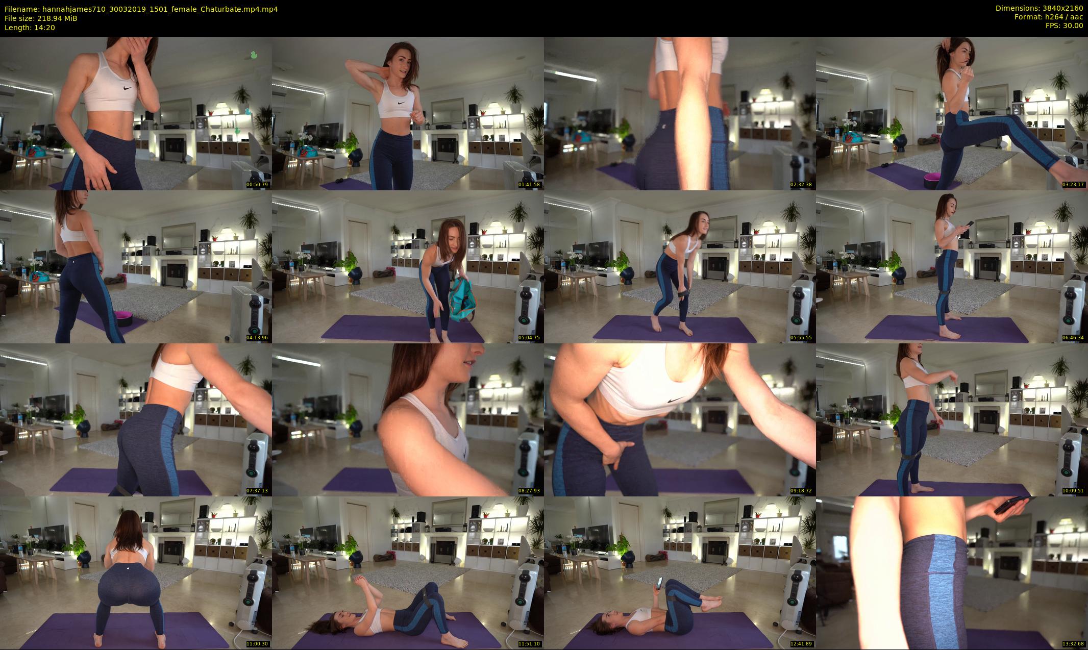 hannahjames710 — 15 minute Chaturbate female cam show recording, 4K, Mar 30, 2019
