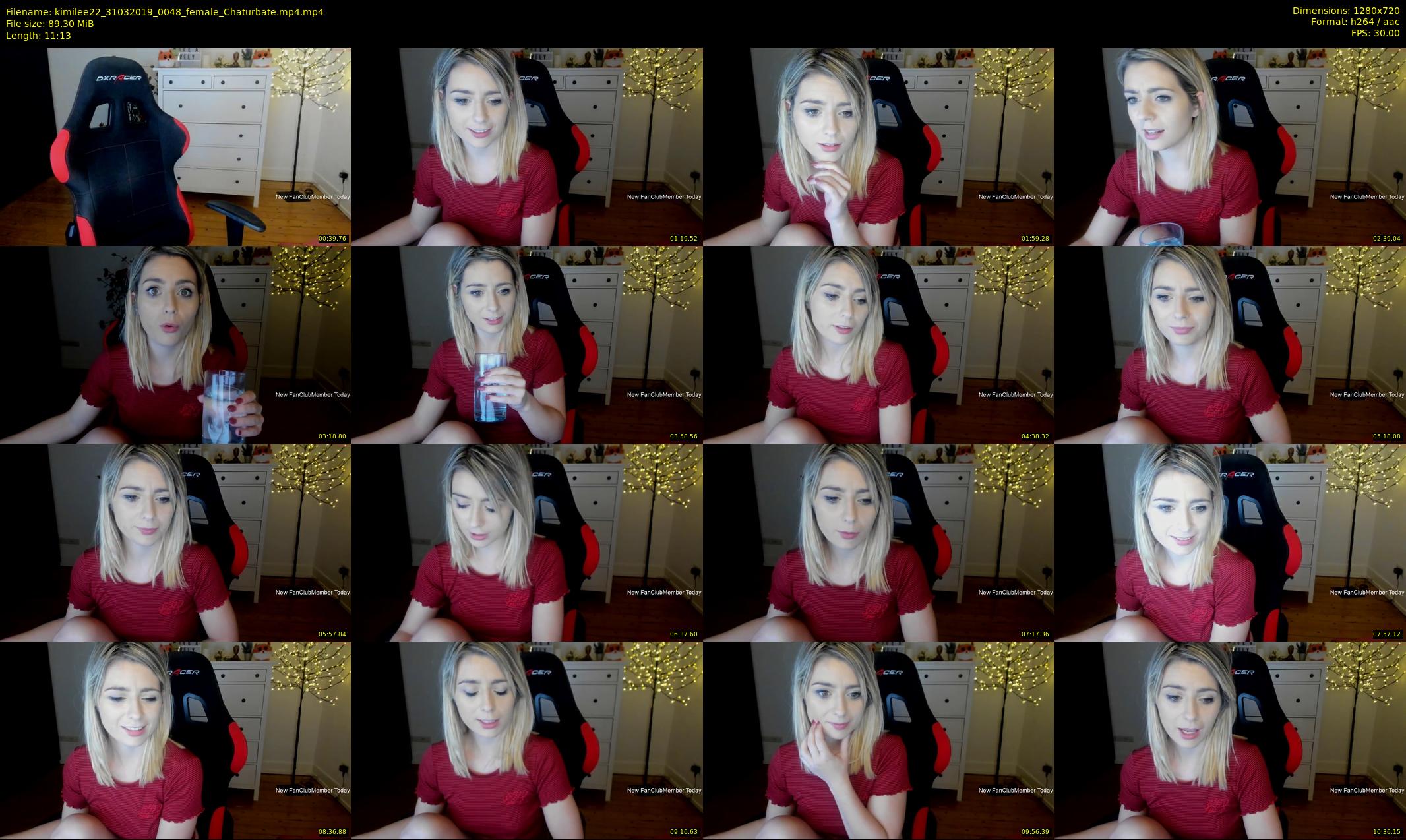 kimilee22 — 12 minute Chaturbate female cam show recording, 720p, Mar 31, 2019