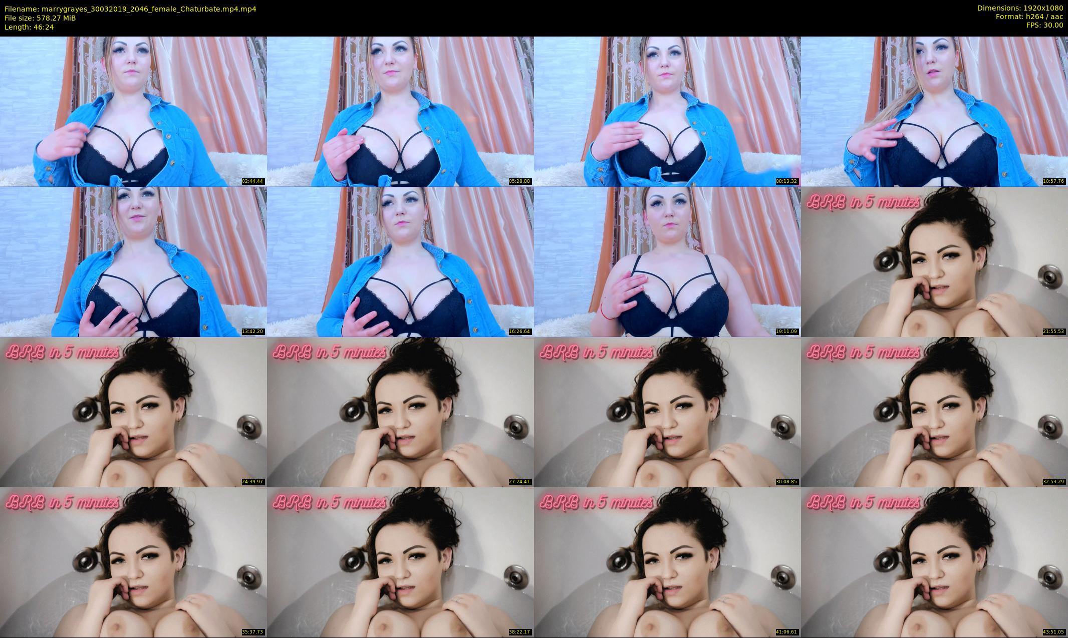 marrygrayes — 47 minute Chaturbate female cam show recording, 1080p, Mar 30, 2019