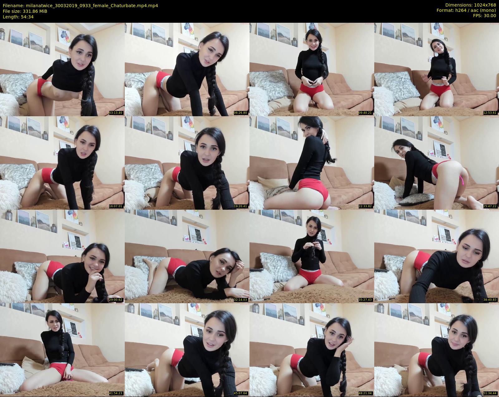 milanatwice — 55 minute Chaturbate female cam show recording, 720p, Mar 30, 2019