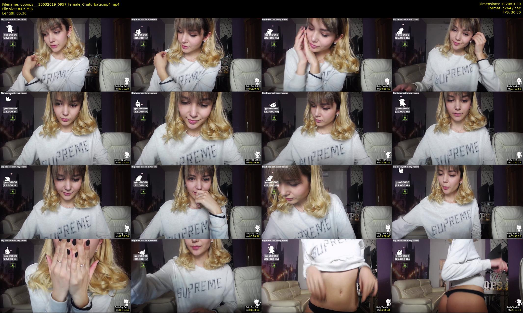 oooops__ — 6 minute Chaturbate female cam show recording, 1080p, Mar 30, 2019