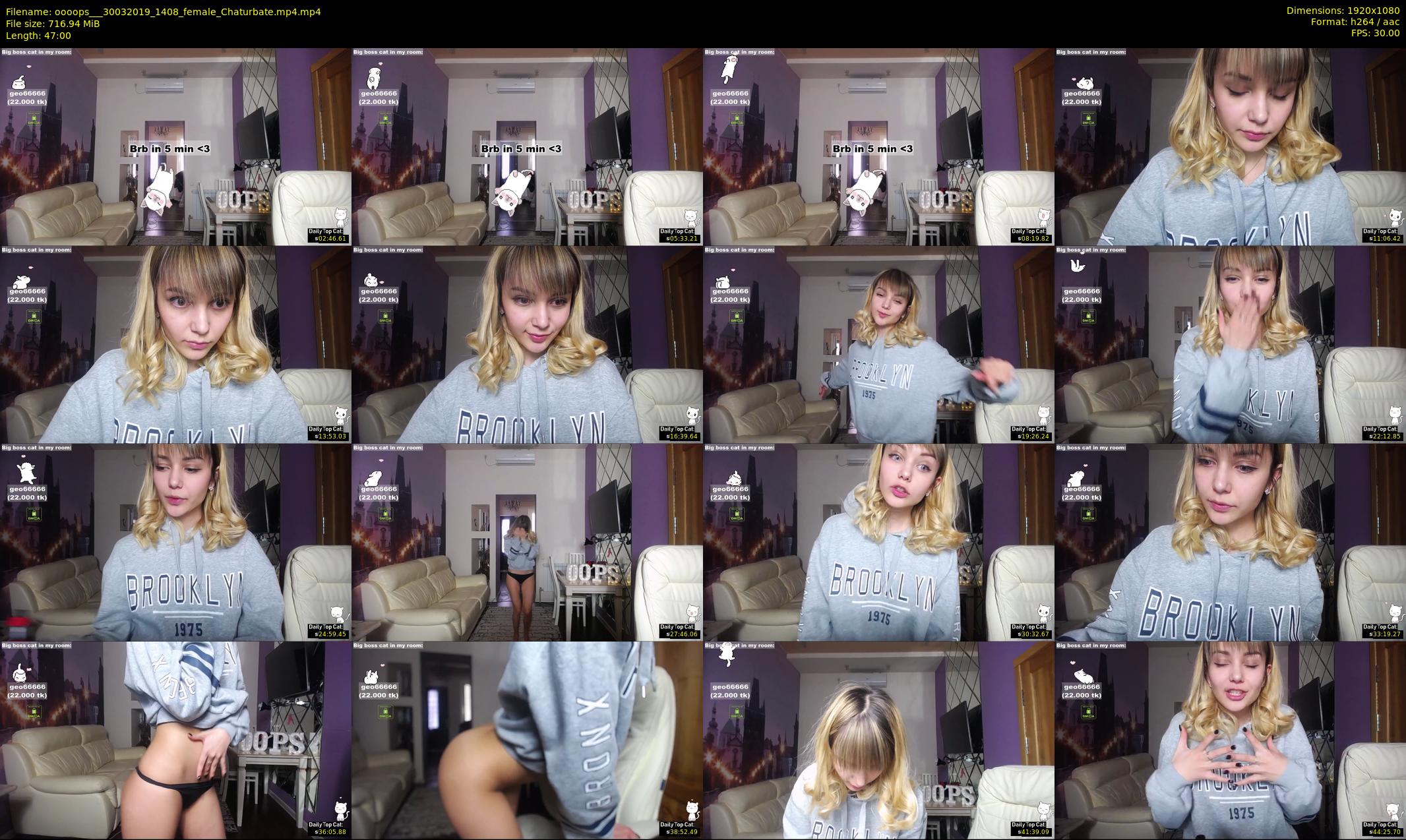 oooops__ — 47 minute Chaturbate female cam show recording, 1080p, Mar 30, 2019