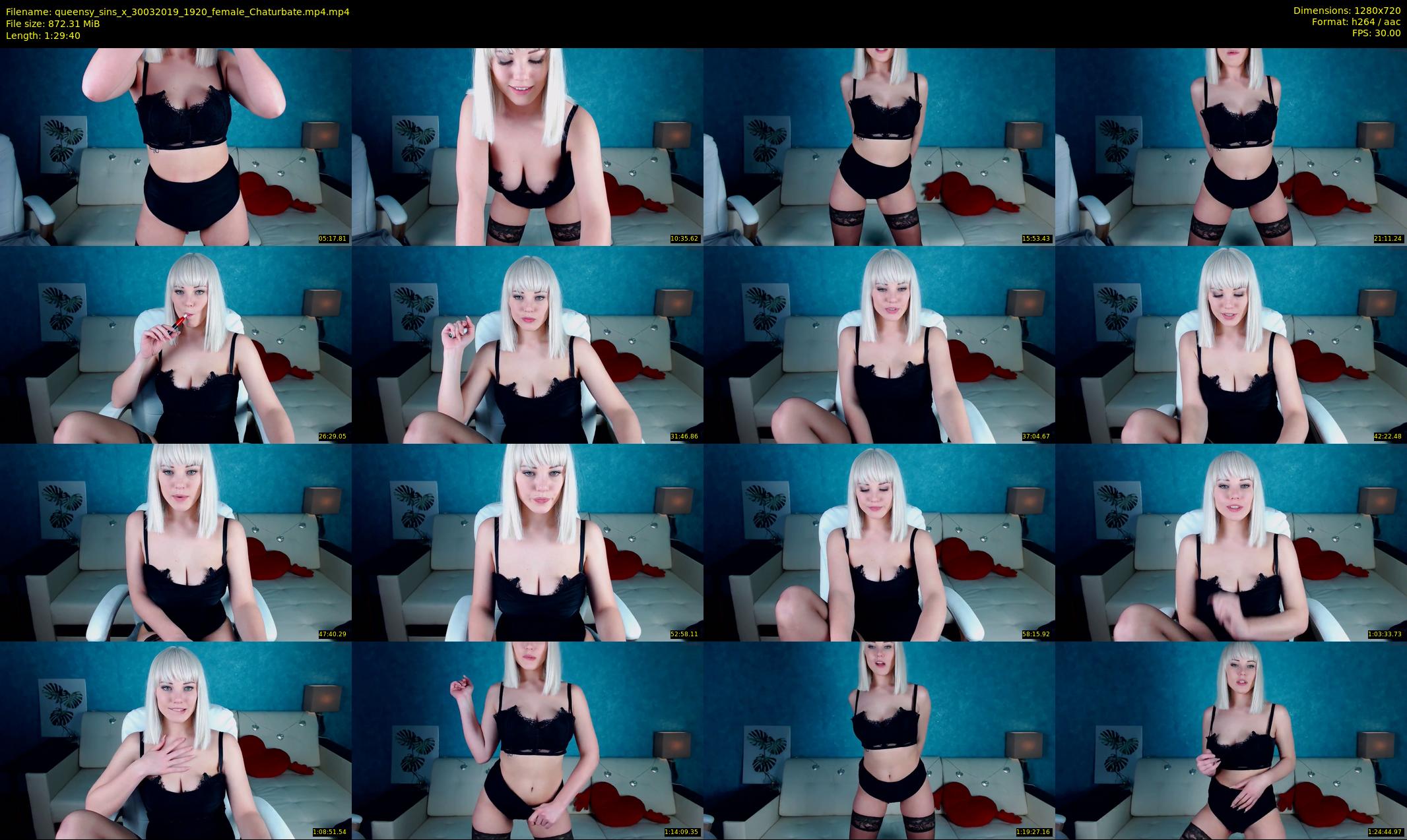 queensy_sins_x — 90 minute Chaturbate female cam show recording, 720p, Mar 30, 2019