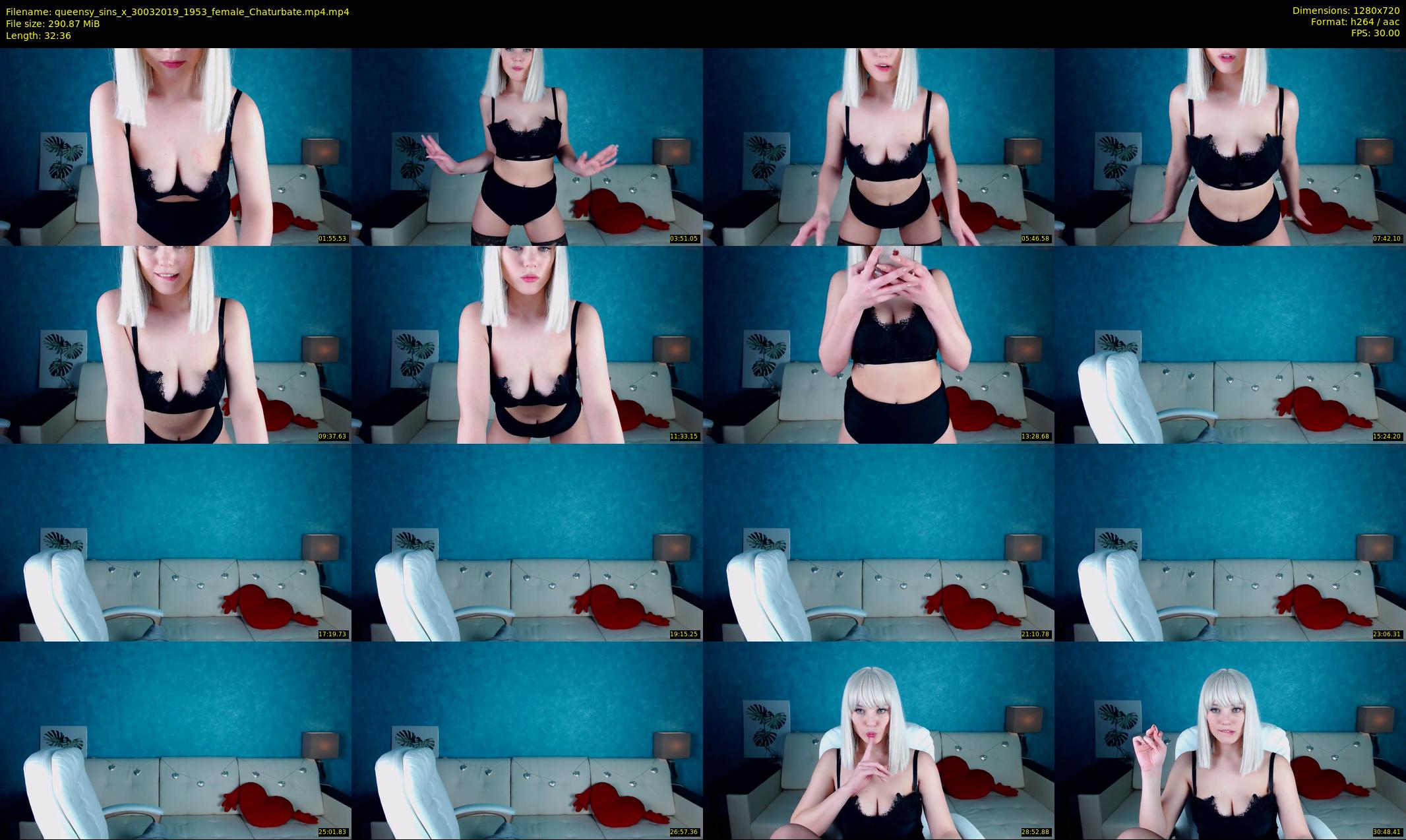 queensy_sins_x — 33 minute Chaturbate female cam show recording, 720p, Mar 30, 2019