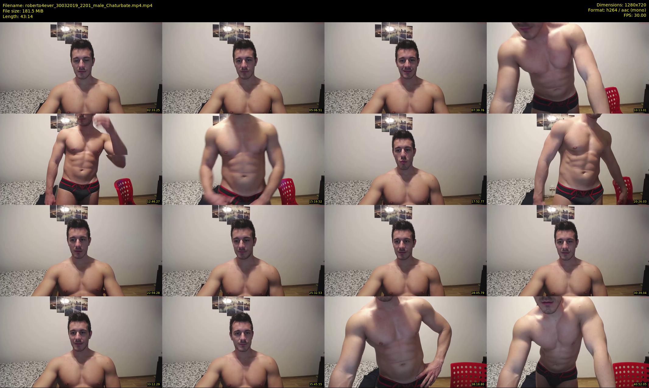roberto4ever — 44 minute Chaturbate male cam show recording, 720p, Mar 30, 2019