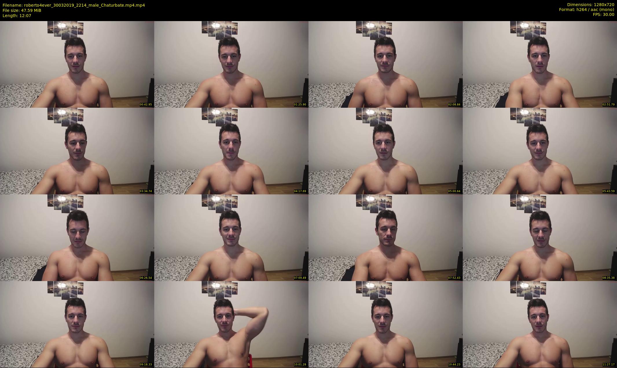 roberto4ever — 13 minute Chaturbate male cam show recording, 720p, Mar 30, 2019