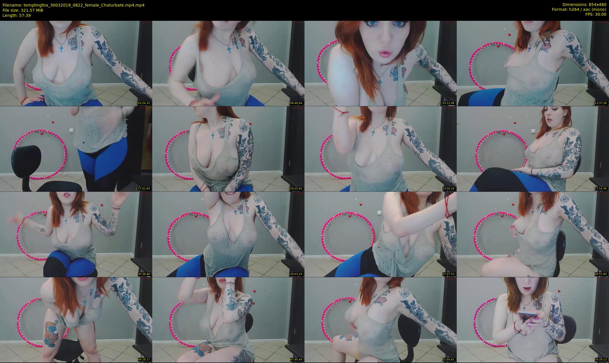 temptingfox — 58 minute Chaturbate female cam show recording, 480p, Mar 30, 2019