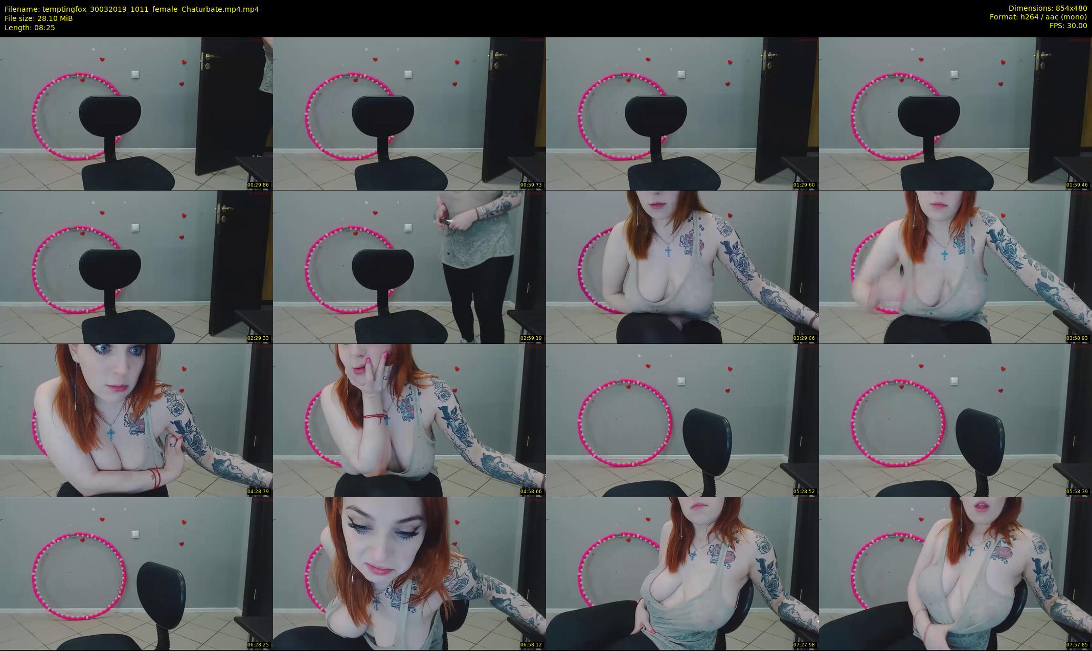 temptingfox — 9 minute Chaturbate female cam show recording, 480p, Mar 30, 2019