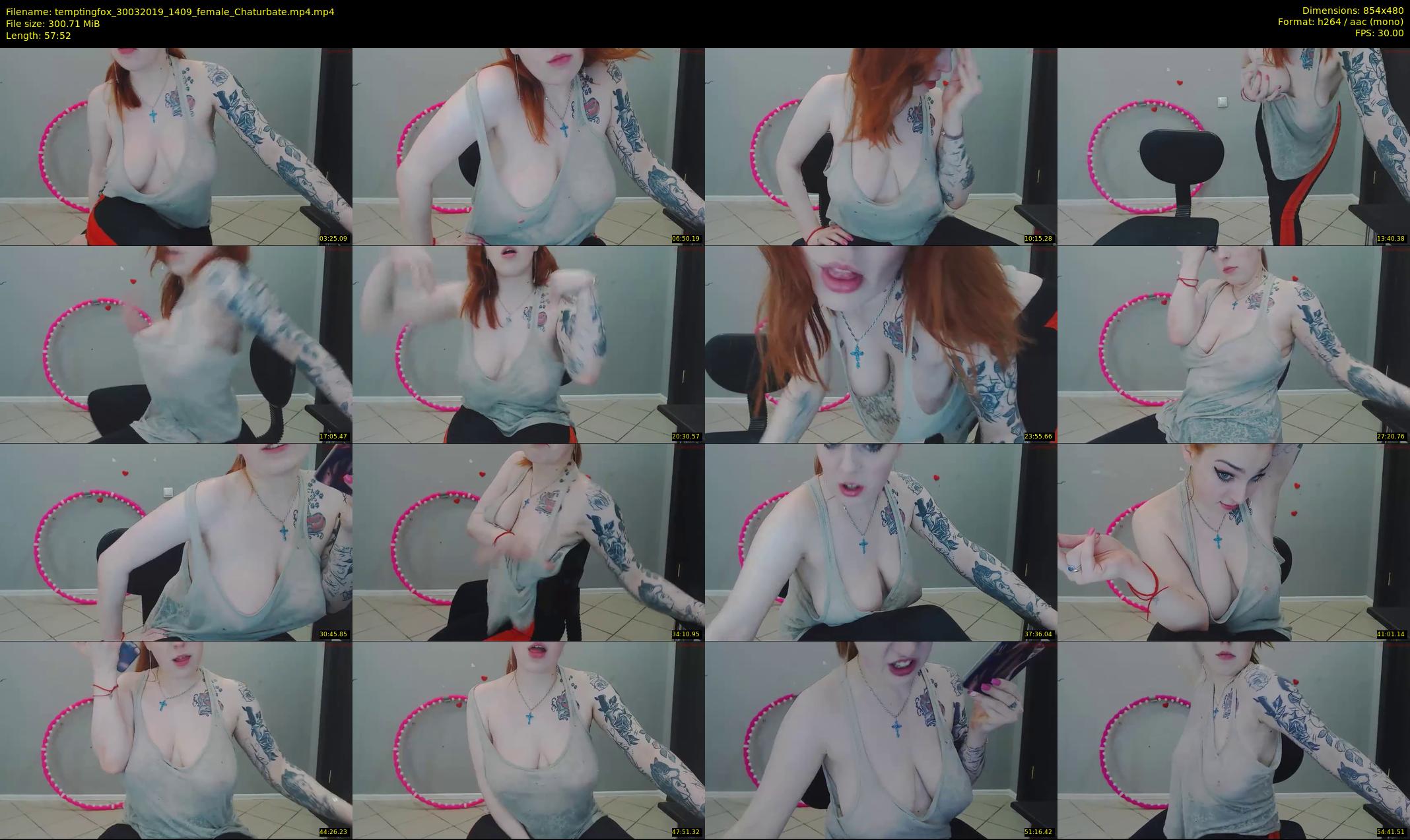 temptingfox — 58 minute Chaturbate female cam show recording, 480p, Mar 30, 2019
