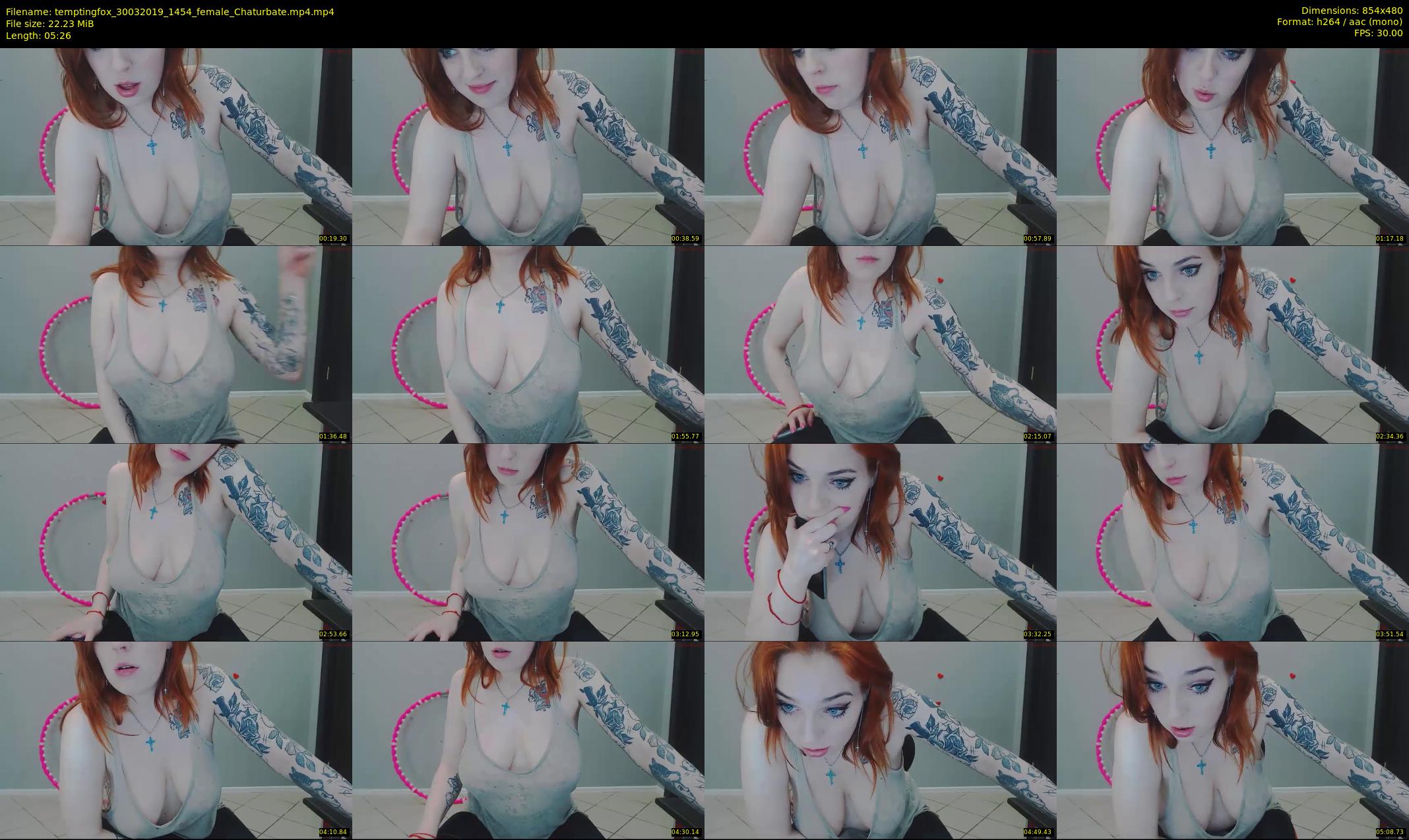 temptingfox — 6 minute Chaturbate female cam show recording, 480p, Mar 30, 2019