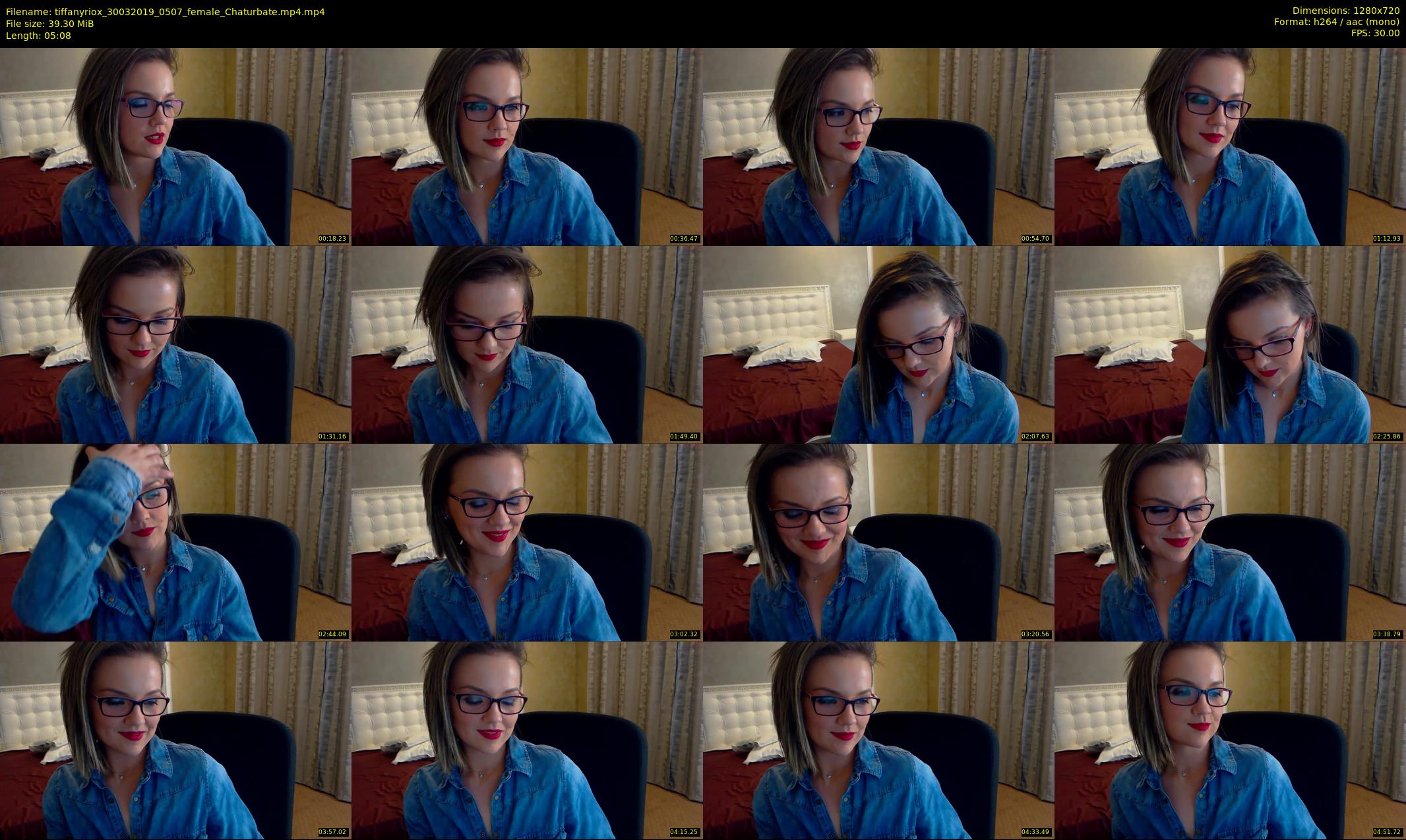 tiffanyriox — 6 minute Chaturbate female cam show recording, 720p, Mar 30, 2019