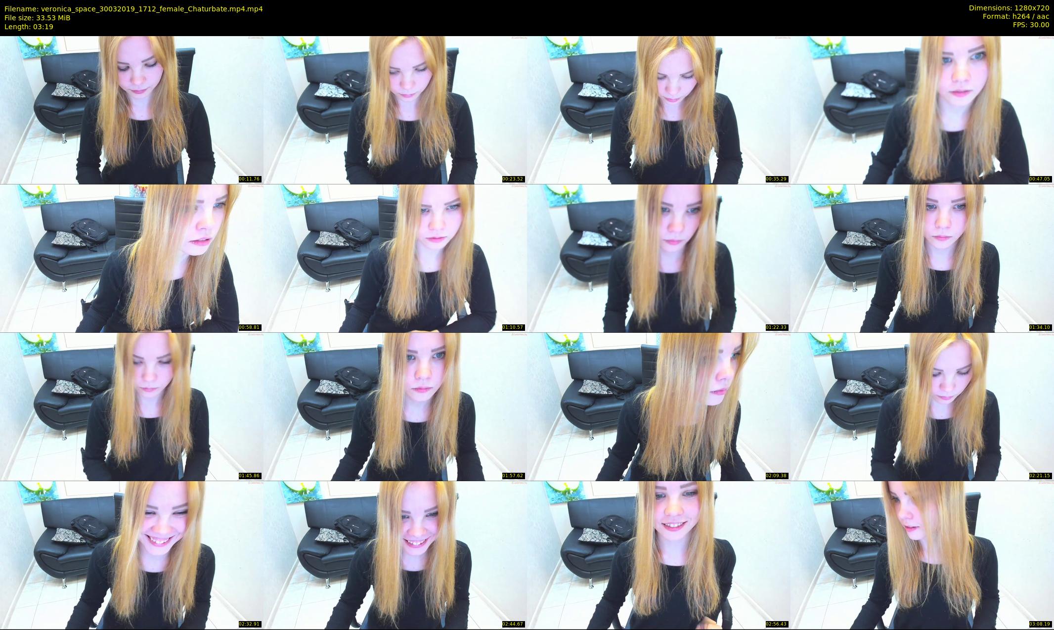 veronica_space — 4 minute Chaturbate female cam show recording, 720p, Mar 30, 2019