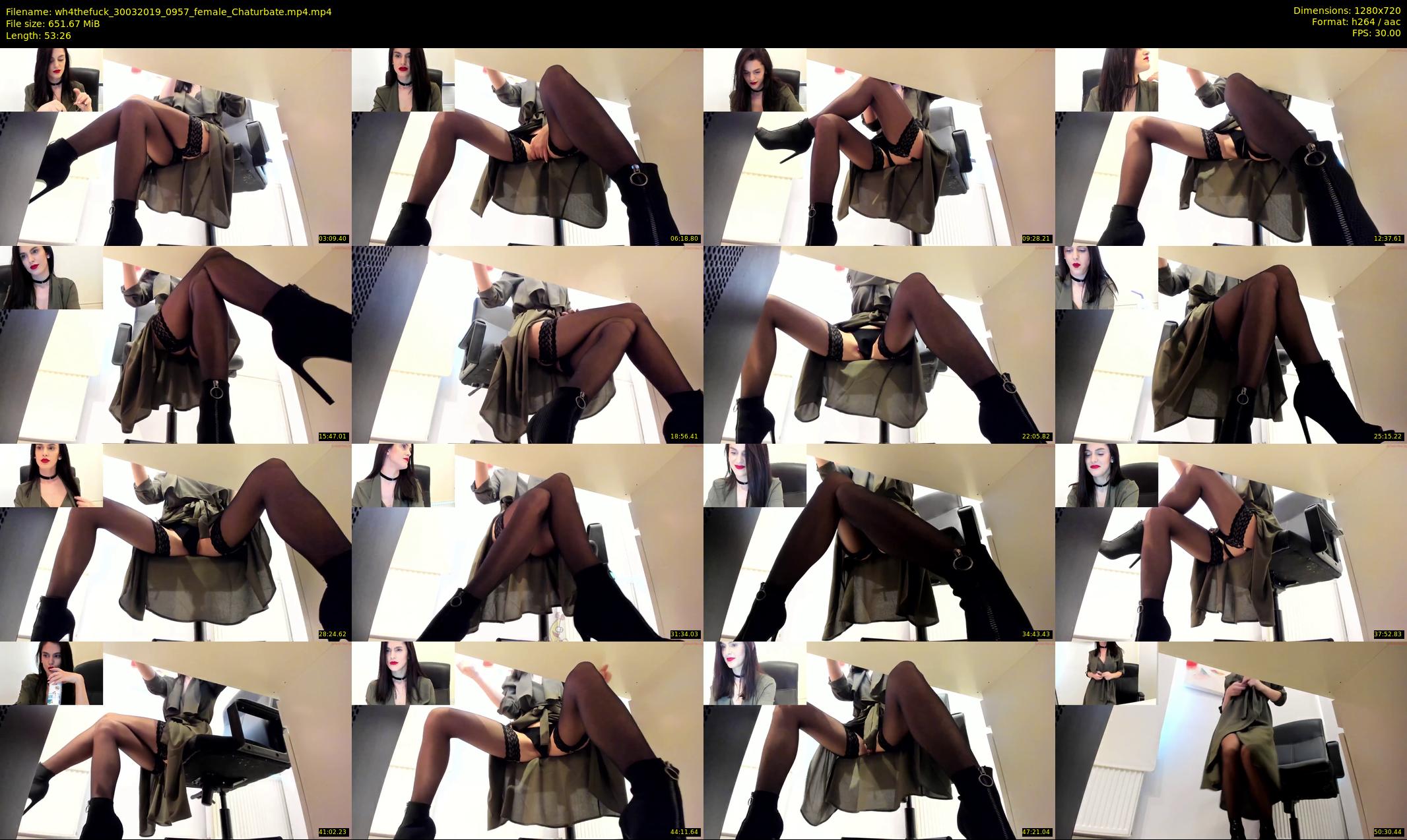 wh4thefuck — 54 minute Chaturbate female cam show recording, 720p, Mar 30, 2019