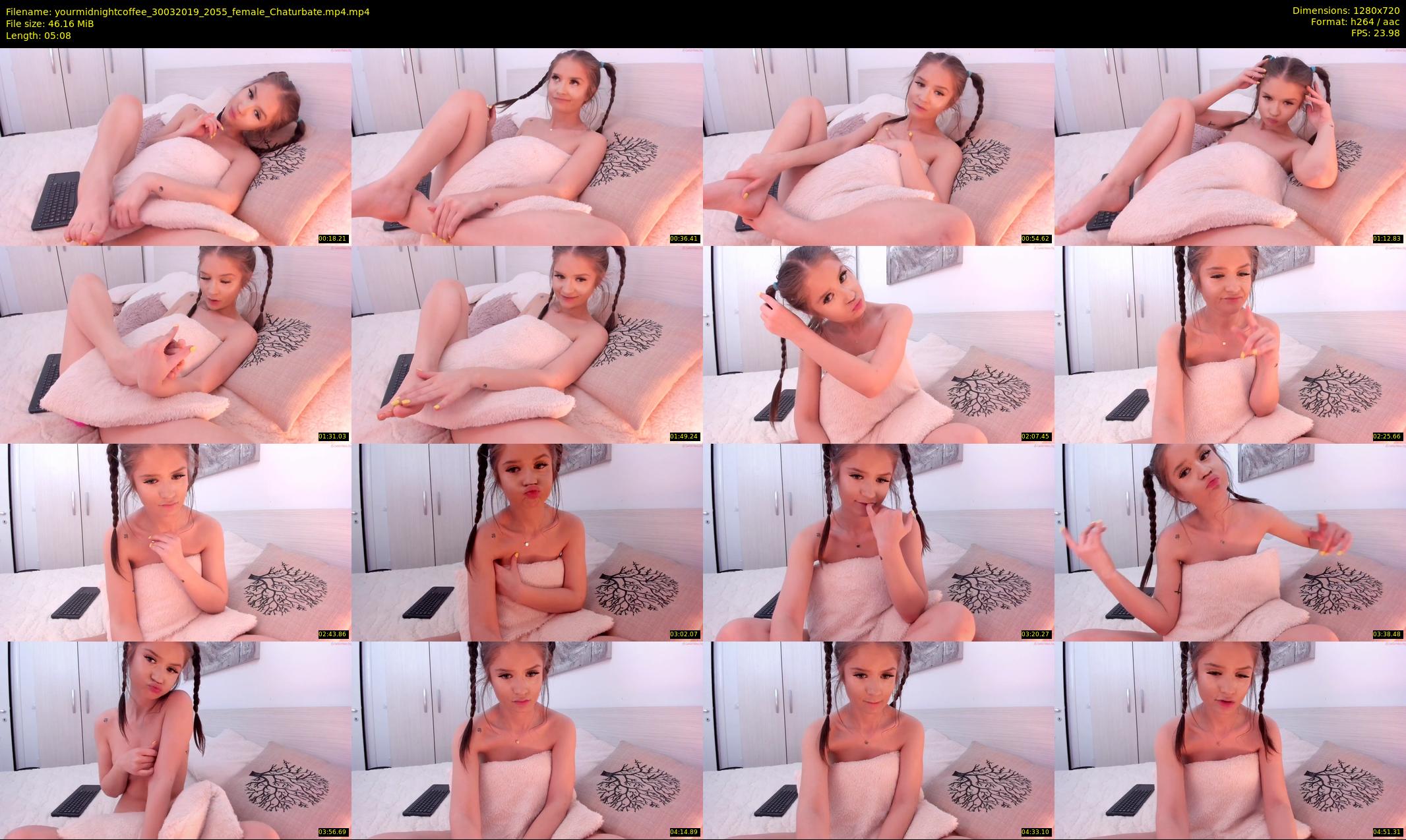 yourmidnightcoffee — 6 minute Chaturbate female cam show recording, 720p, Mar 30, 2019