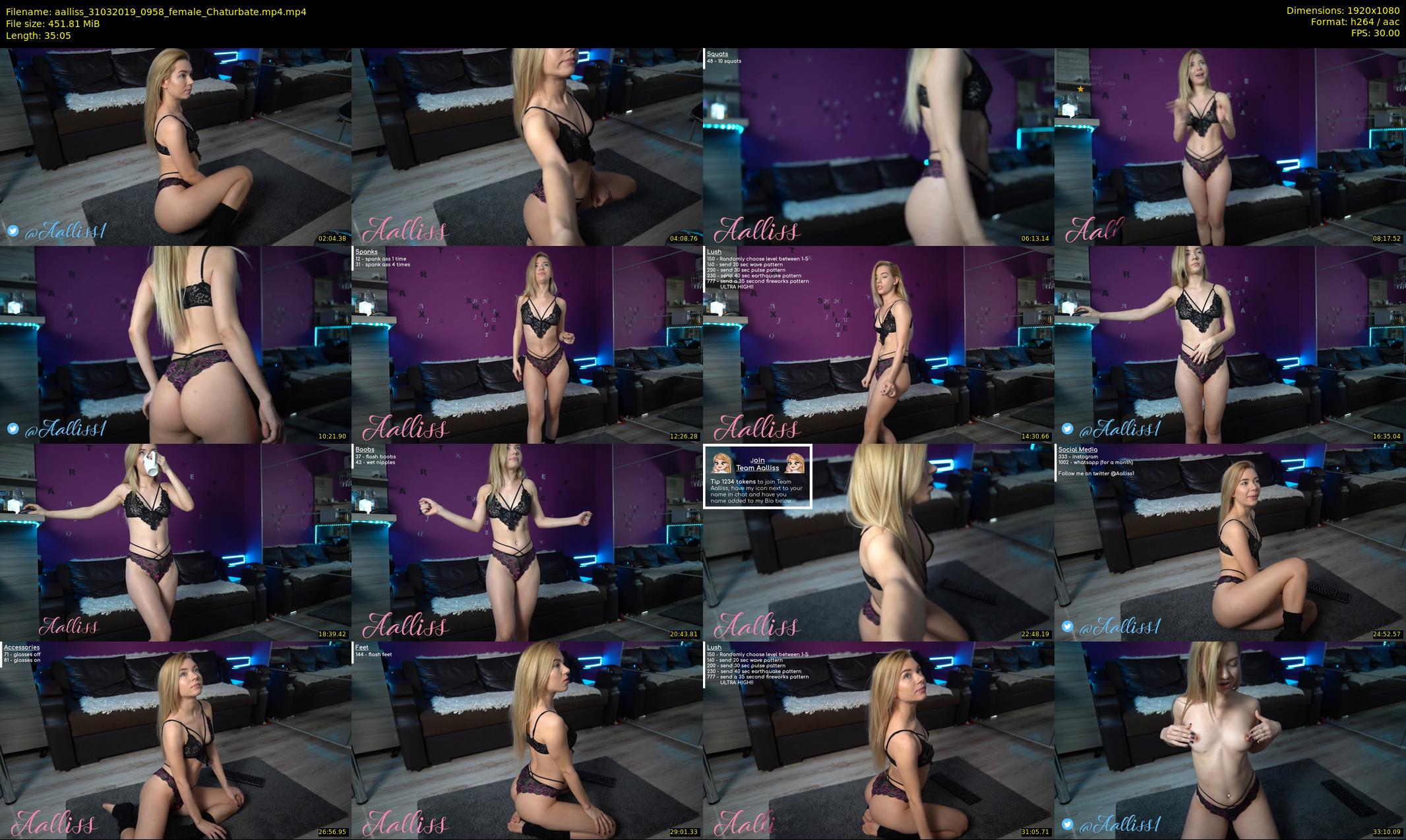 aalliss — 36 minute Chaturbate female cam show recording, 1080p, Mar 31, 2019