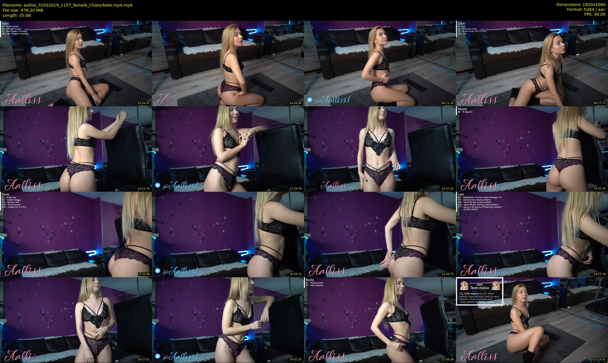 aalliss — 36 minute Chaturbate female cam show recording, 1080p, Mar 31, 2019