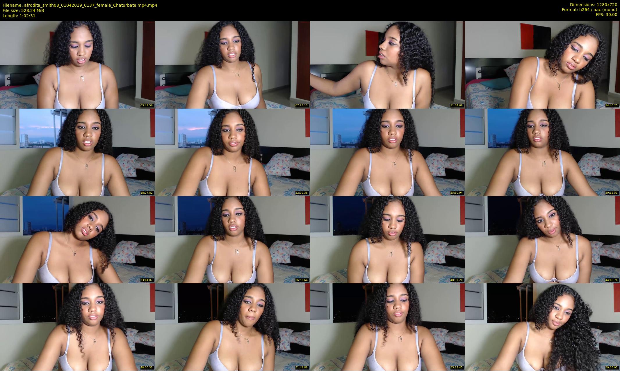 afrodita_smith08 — 63 minute Chaturbate female cam show recording, 720p, Apr 1, 2019