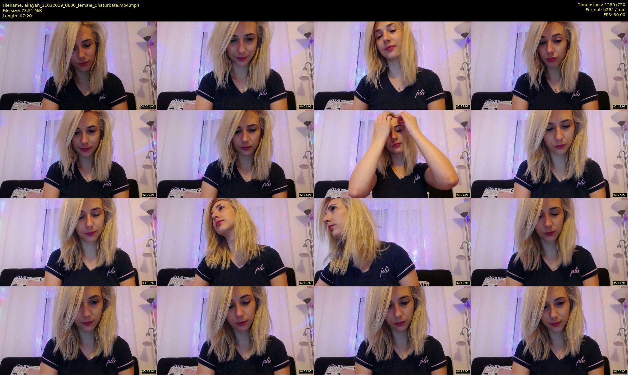 allayah — 8 minute Chaturbate female cam show recording, 720p, Mar 31, 2019