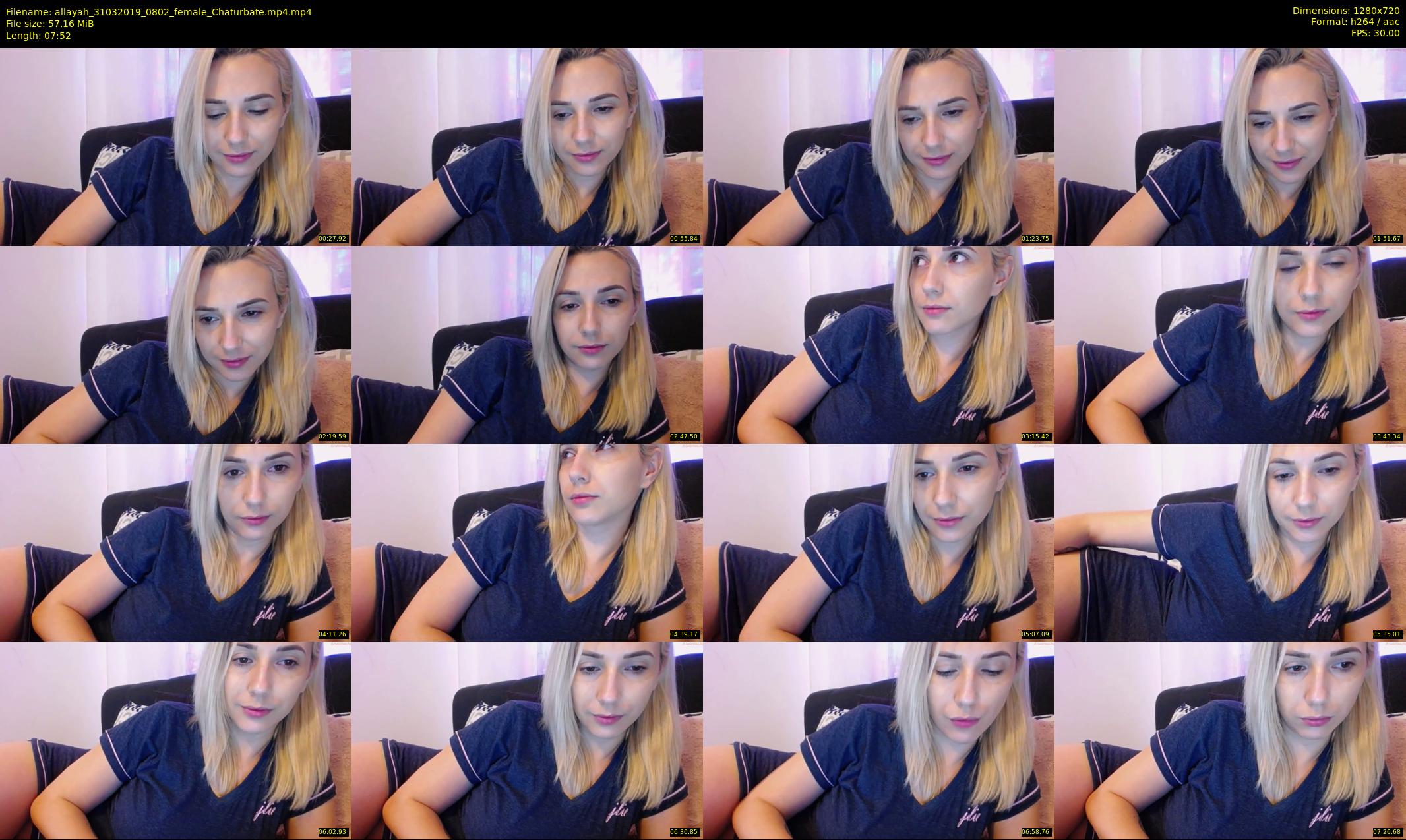 allayah — 8 minute Chaturbate female cam show recording, 720p, Mar 31, 2019