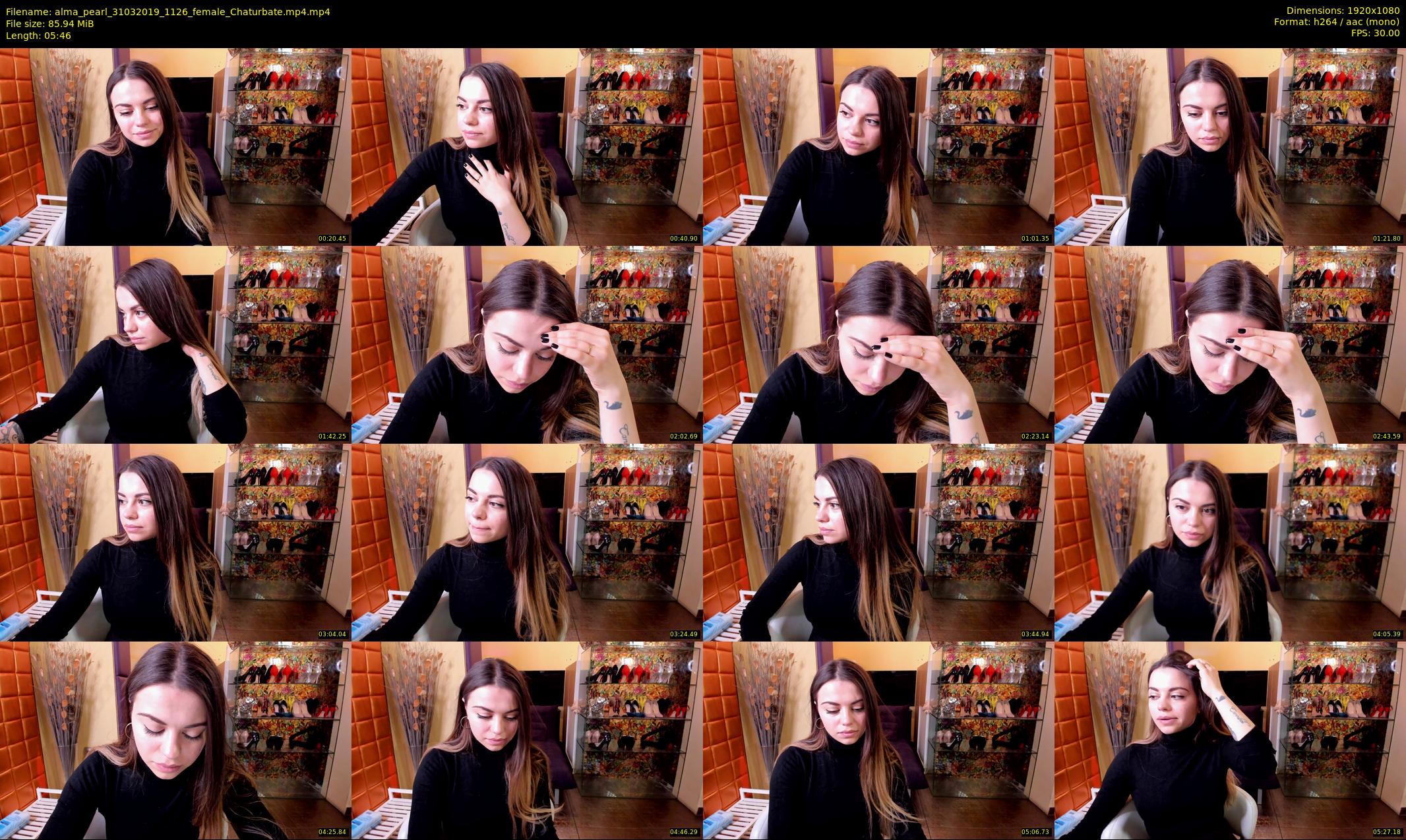 alma_pearl — 6 minute Chaturbate female cam show recording, 1080p, Mar 31, 2019