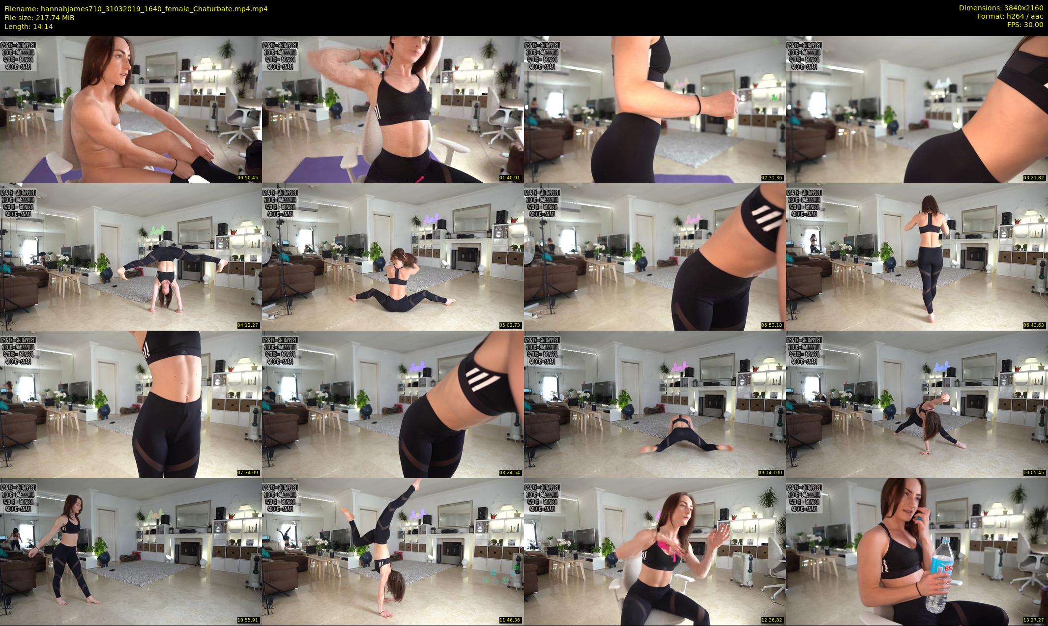 hannahjames710 — 15 minute Chaturbate female cam show recording, 4K, Mar 31, 2019