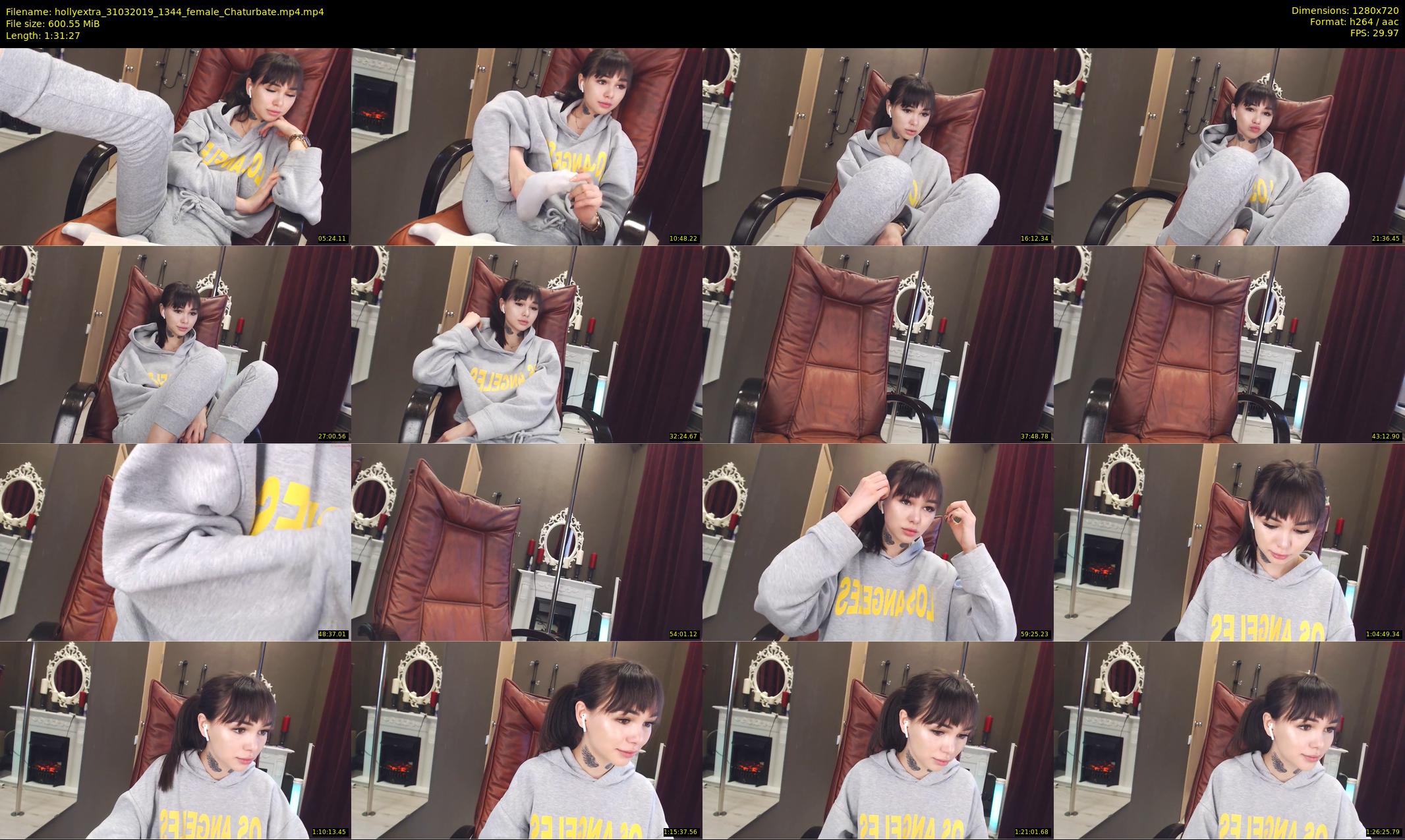 hollyextra — 92 minute Chaturbate female cam show recording, 720p, Mar 31, 2019