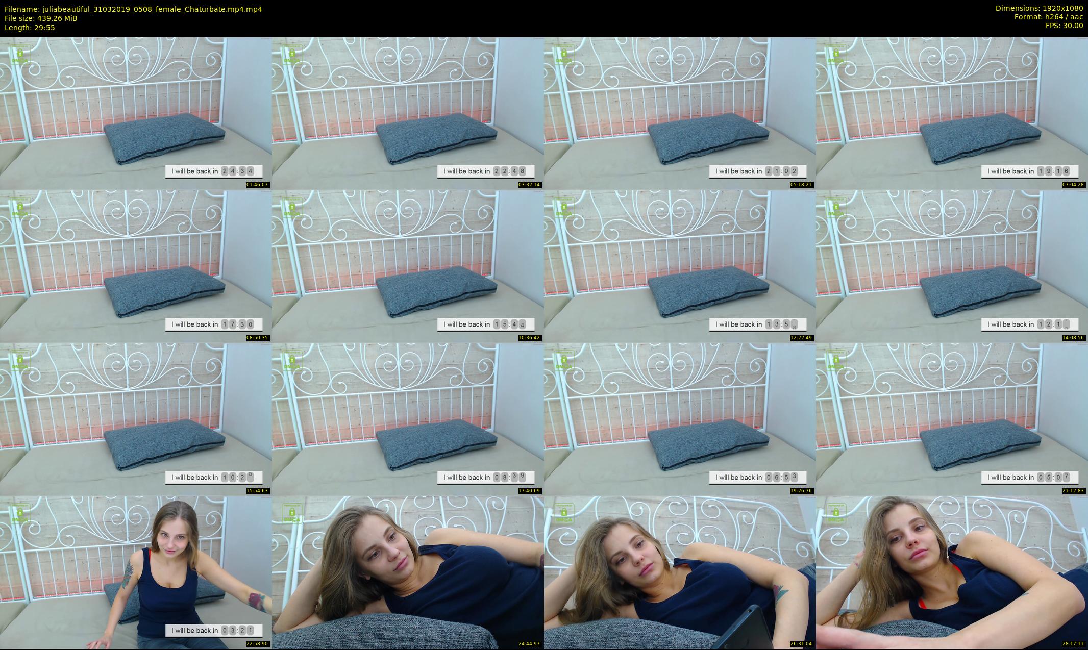 juliabeautiful — 30 minute Chaturbate female cam show recording, 1080p, Mar 31, 2019