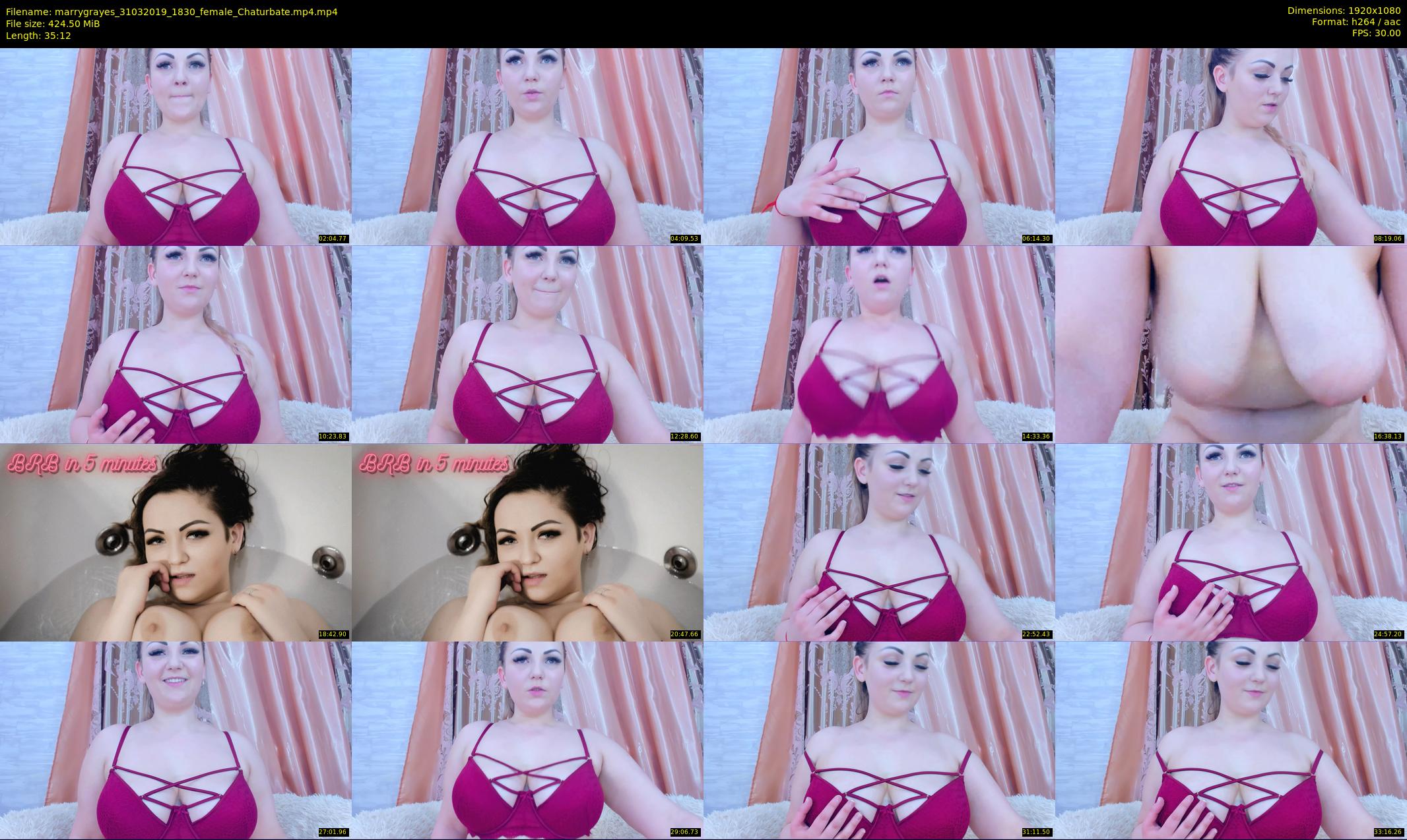 marrygrayes — 36 minute Chaturbate female cam show recording, 1080p, Mar 31, 2019