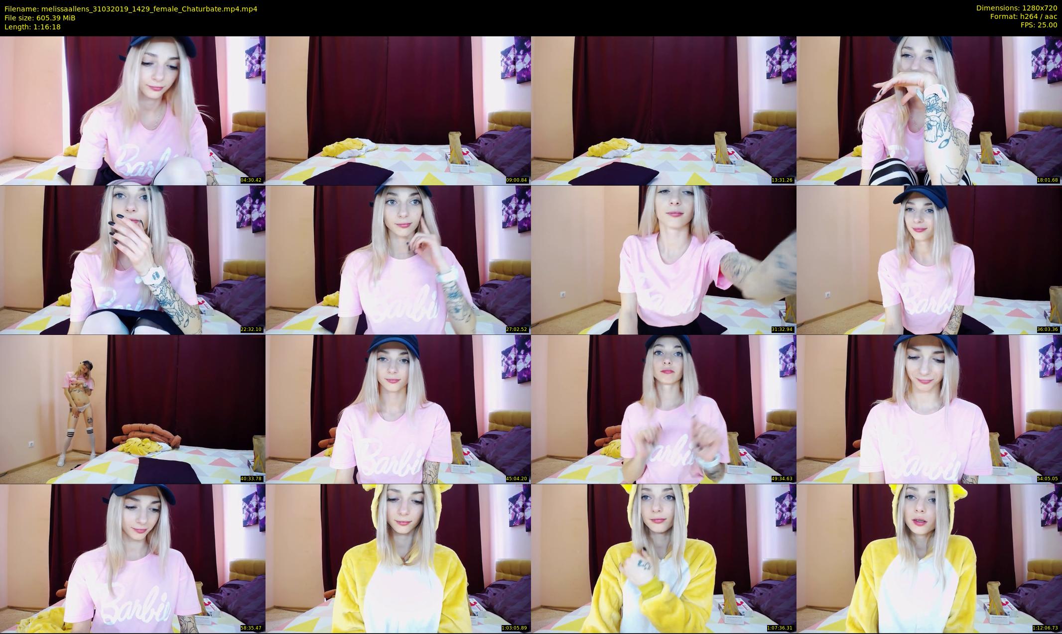 melissaallens — 77 minute Chaturbate female cam show recording, 720p, Mar 31, 2019