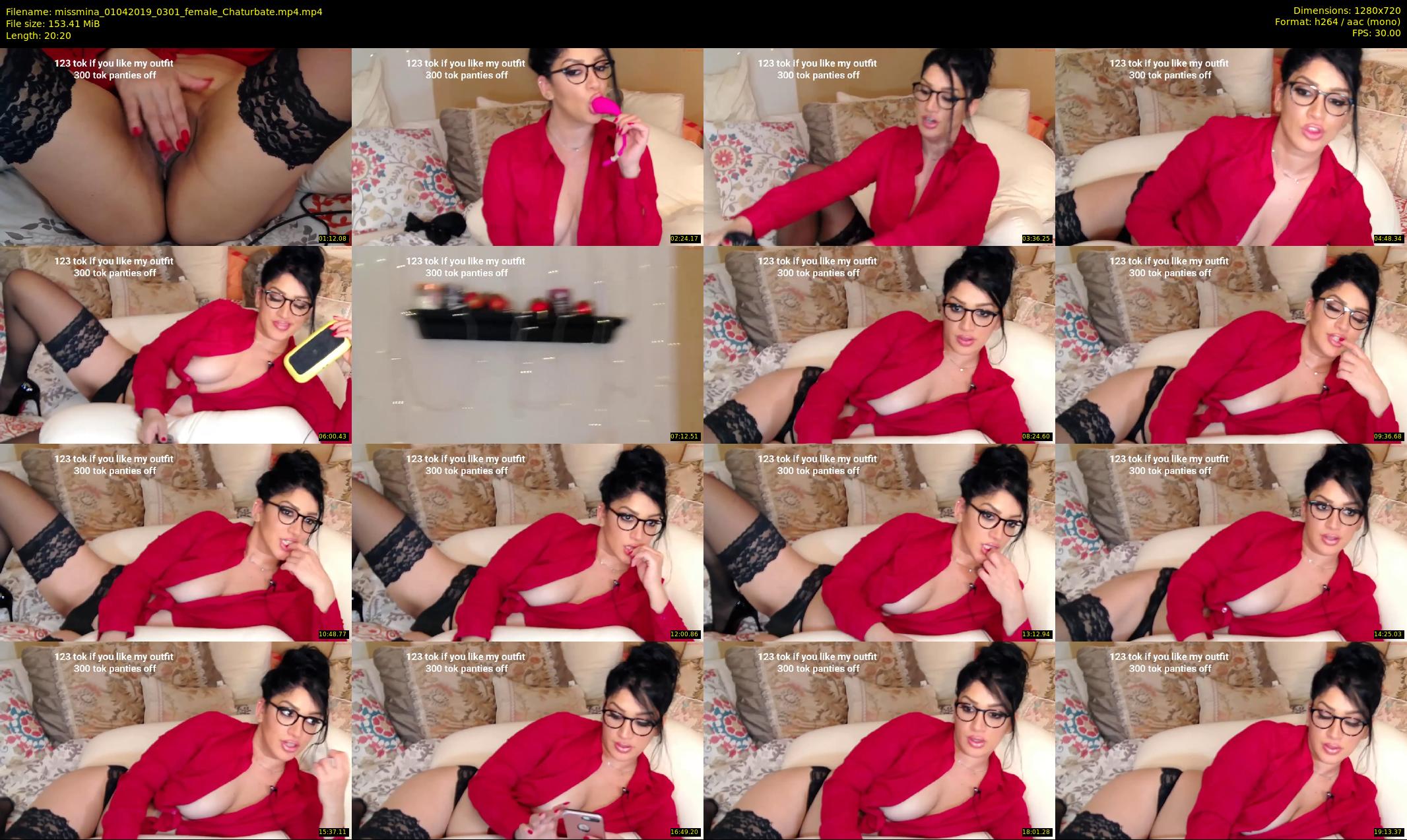 missmina — 21 minute Chaturbate female cam show recording, 720p, Apr 1, 2019
