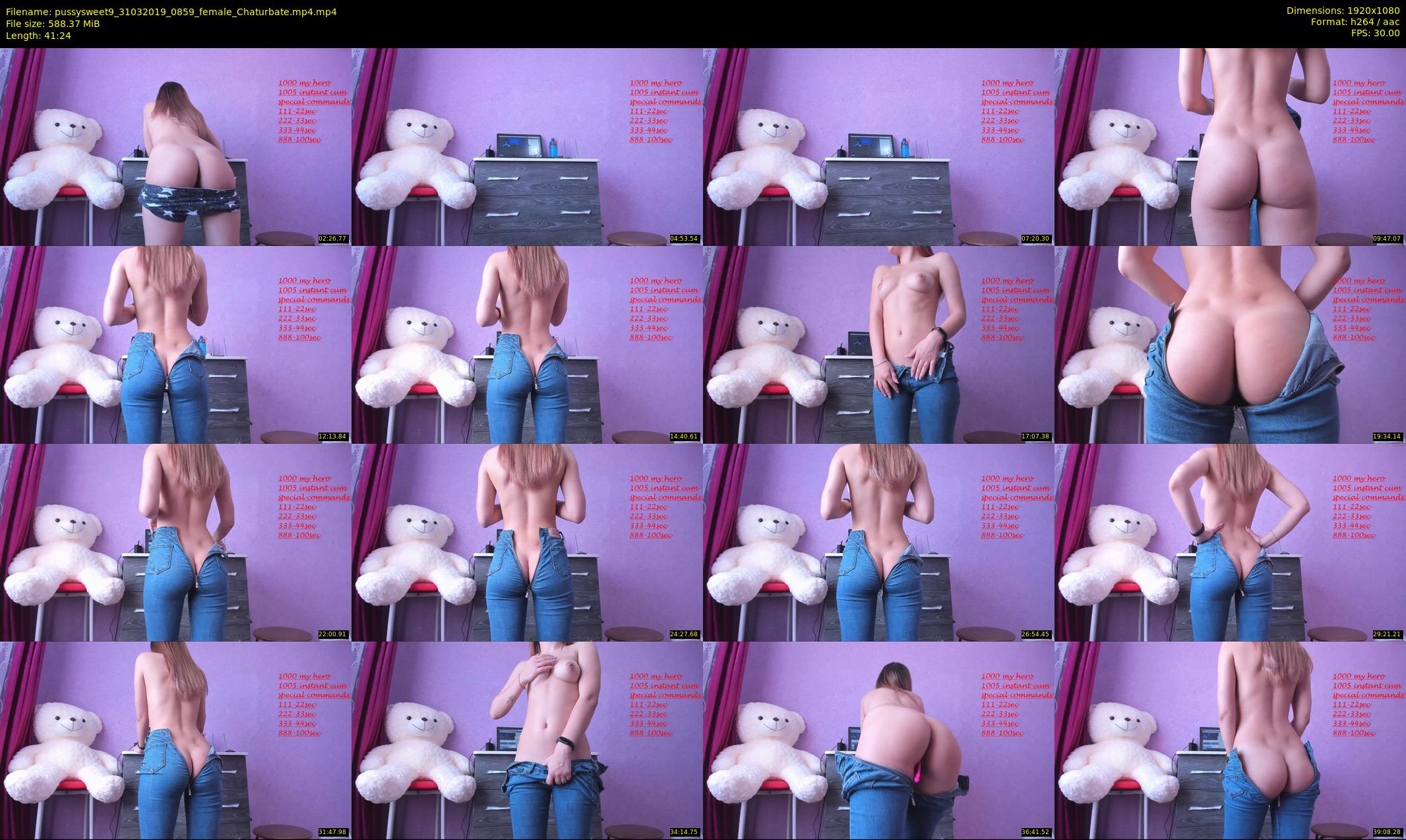 pussysweet9 — 42 minute Chaturbate female cam show recording, 1080p, Mar 31, 2019
