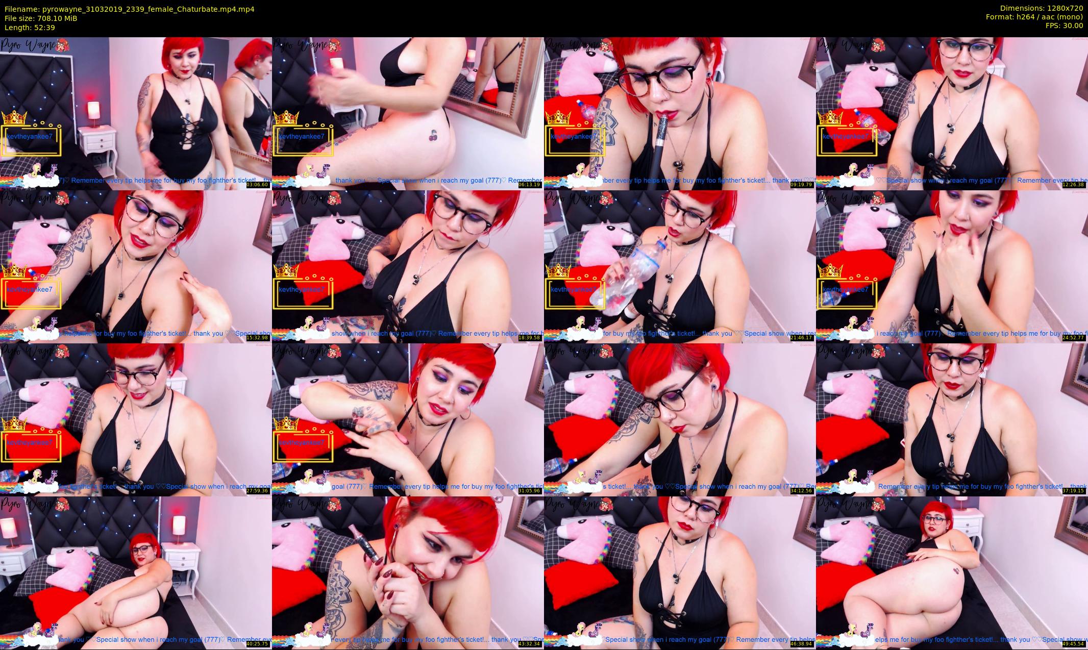 pyrowayne — 53 minute Chaturbate female cam show recording, 720p, Mar 31, 2019