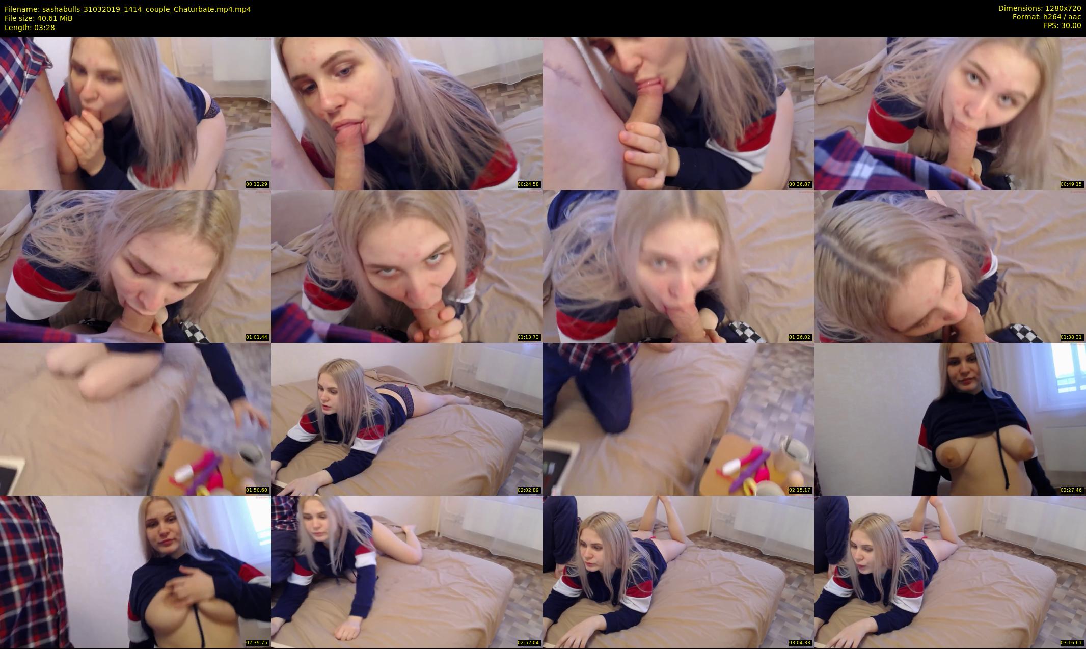 sashabulls — 4 minute Chaturbate couple cam show recording, 720p, Mar 31, 2019