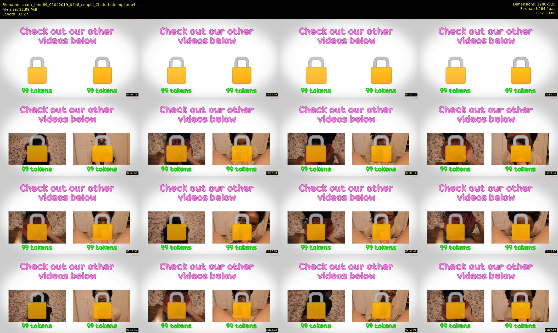 snack_time69 — 3 minute Chaturbate couple cam show recording, 720p, Apr 1, 2019