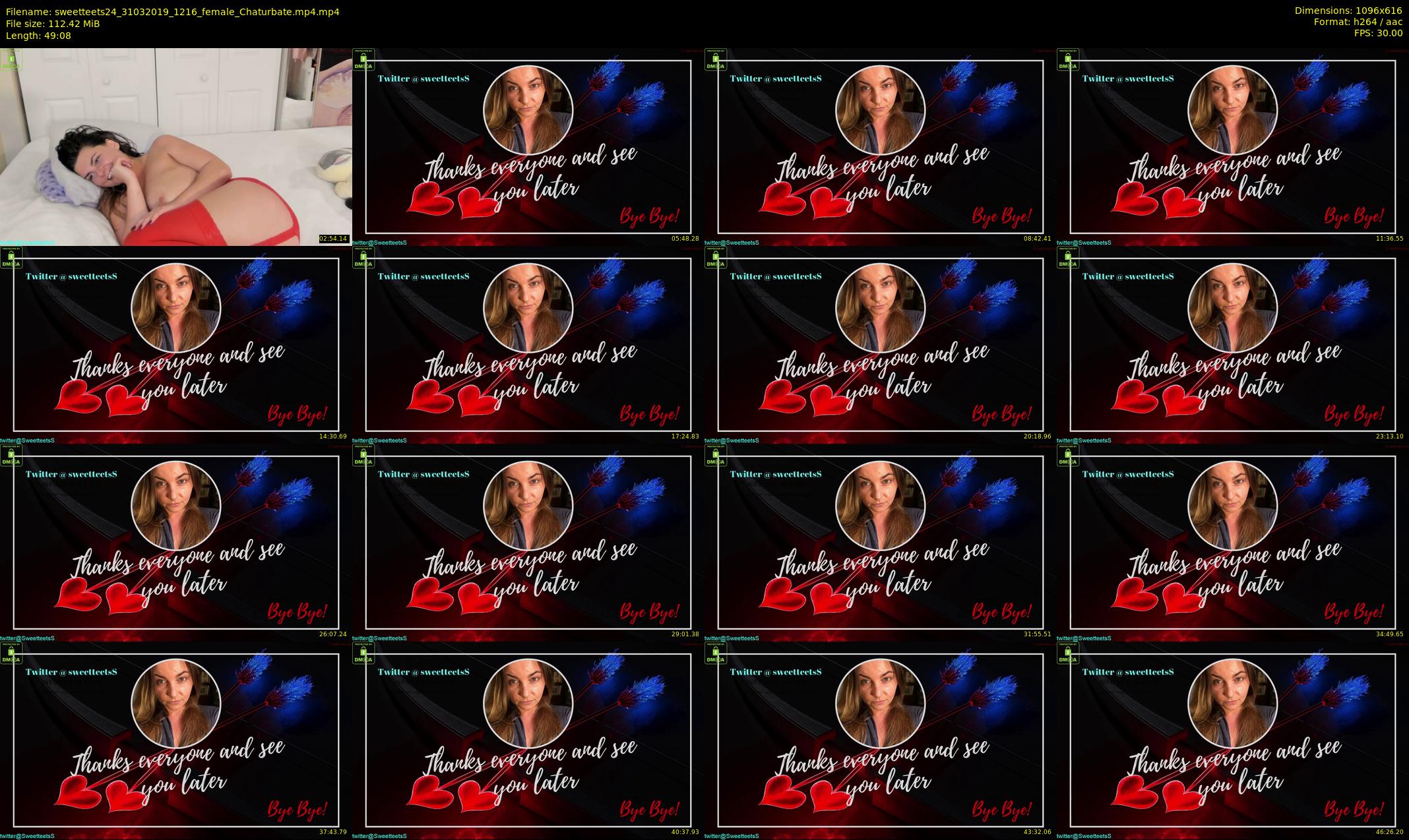 sweetteets24 — 50 minute Chaturbate female cam show recording, 480p, Mar 31, 2019
