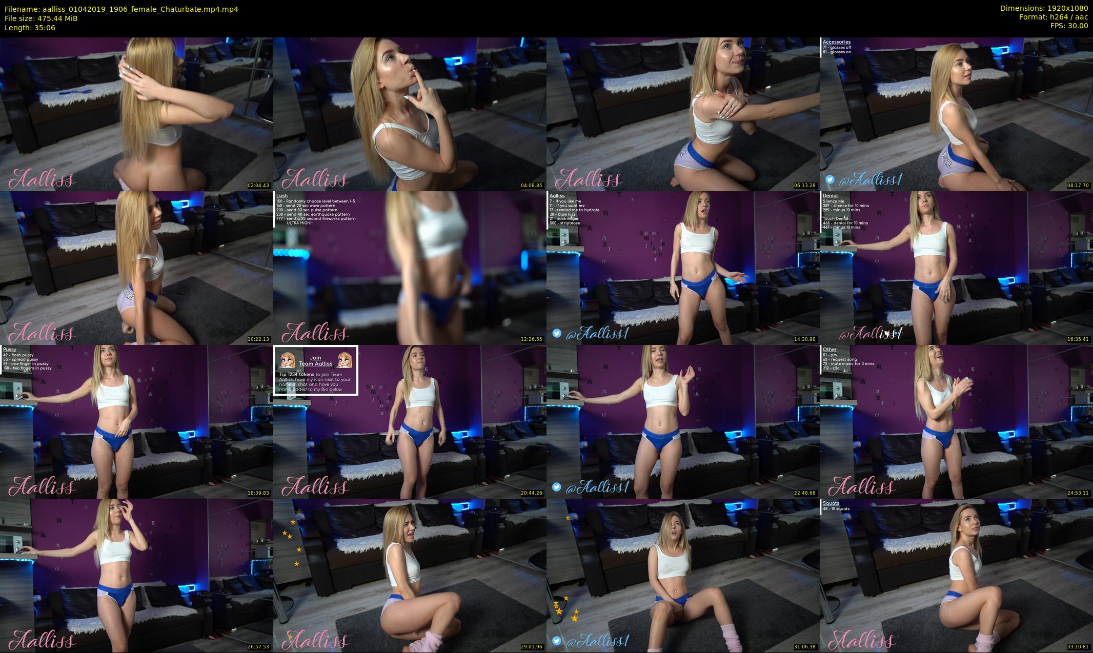 aalliss — 36 minute Chaturbate female cam show recording, 1080p, Apr 1, 2019