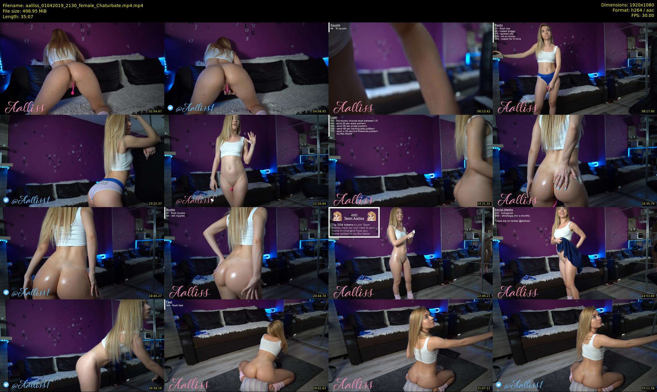 aalliss — 36 minute Chaturbate female cam show recording, 1080p, Apr 1, 2019