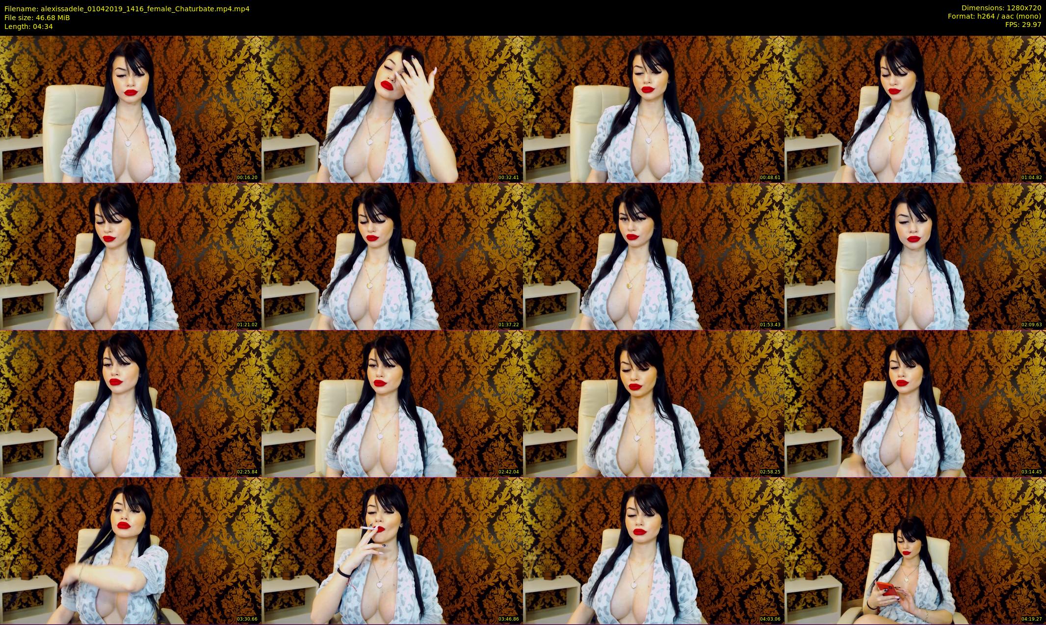 alexissadele — 5 minute Chaturbate female cam show recording, 720p, Apr 1, 2019