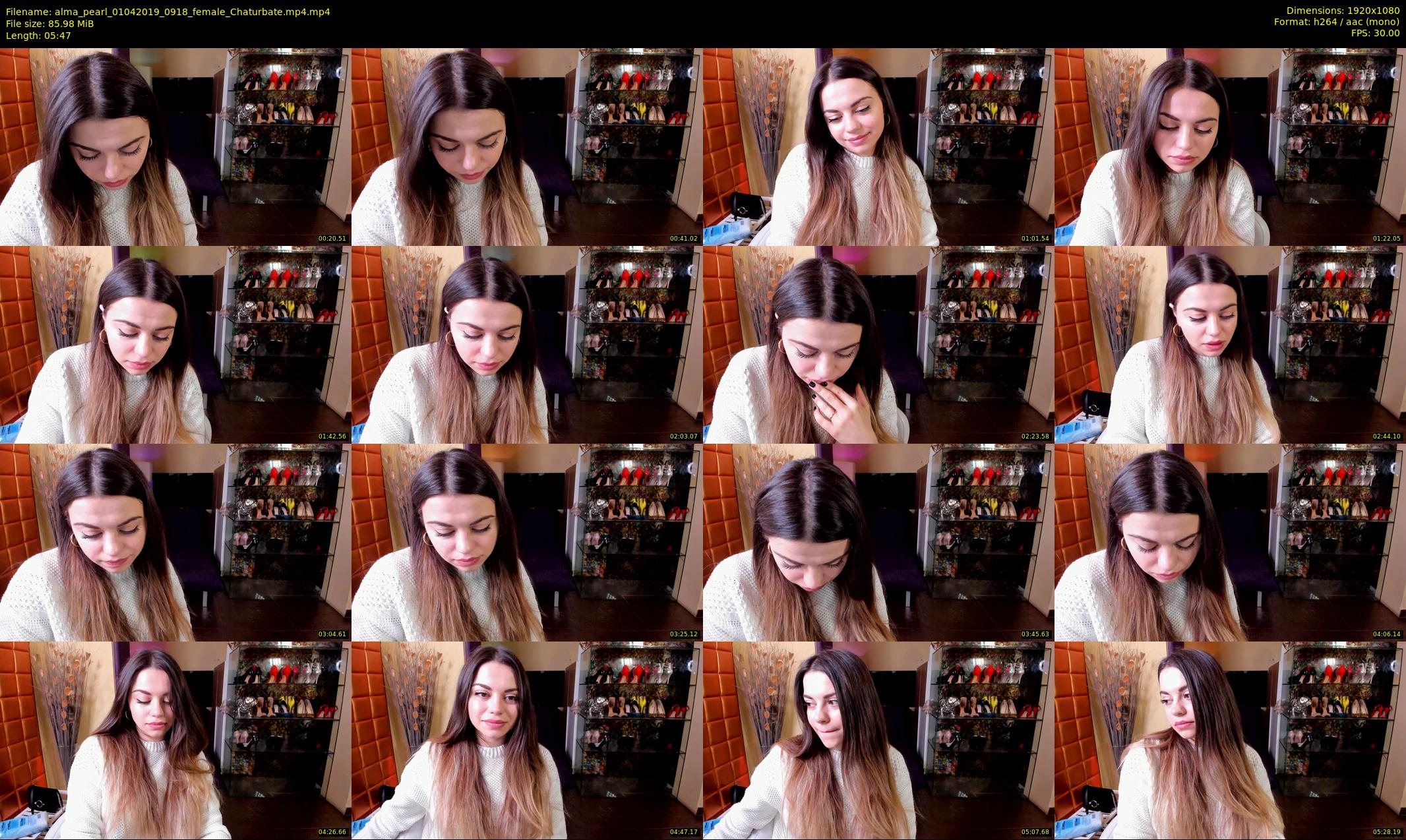 alma_pearl — 6 minute Chaturbate female cam show recording, 1080p, Apr 1, 2019