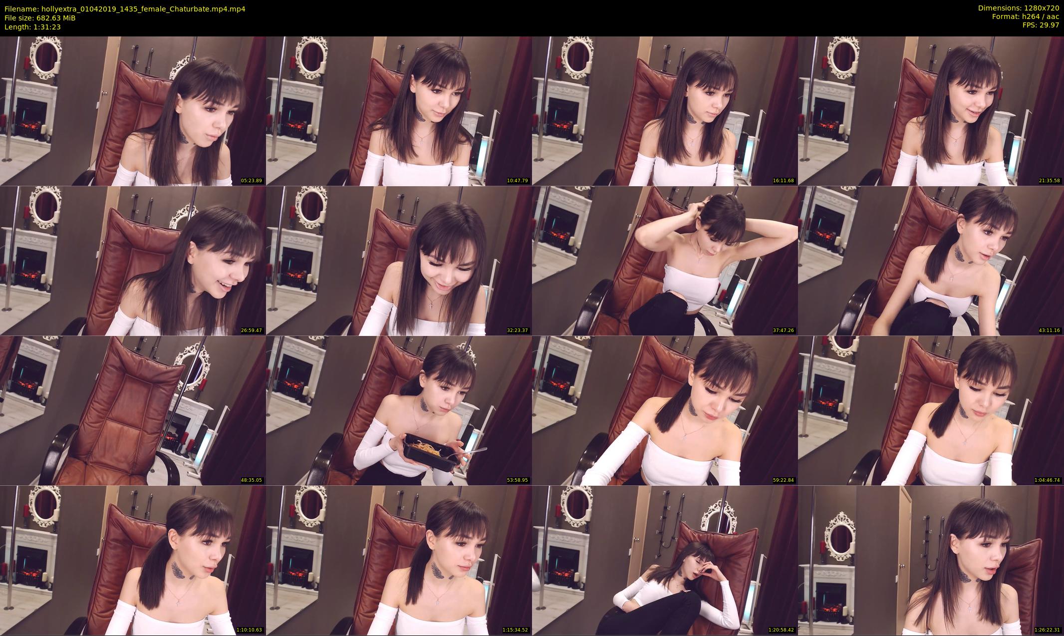 hollyextra — 92 minute Chaturbate female cam show recording, 720p, Apr 1, 2019