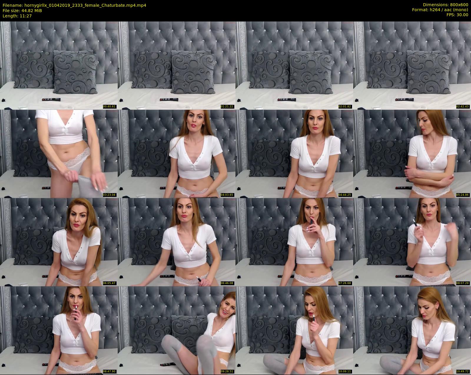 hornygirllx — 12 minute Chaturbate female cam show recording, 480p, Apr 1, 2019
