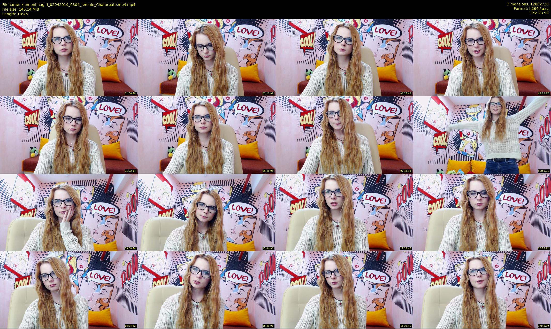 klementinagirl — 19 minute Chaturbate female cam show recording, 720p, Apr 2, 2019